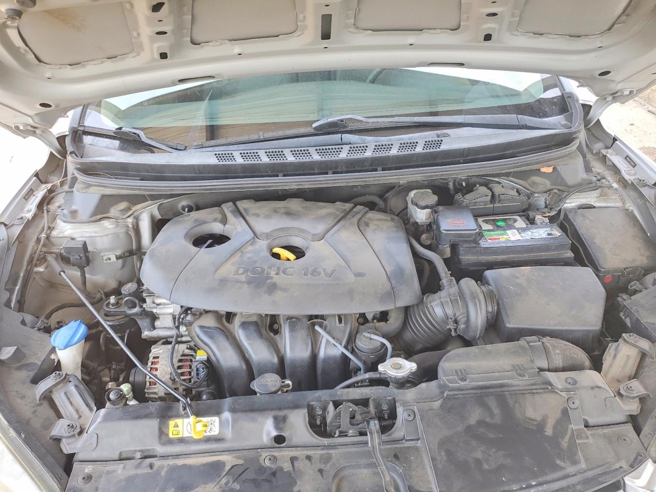 2014 Hyundai Elantra Se Silver vin: 5NPDH4AE7EH480477