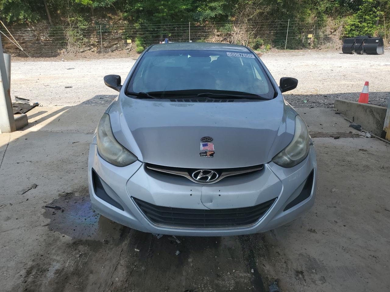 2014 Hyundai Elantra Se Silver vin: 5NPDH4AE7EH480477 Damage: Left Head Lamp, Faded, Repair Required