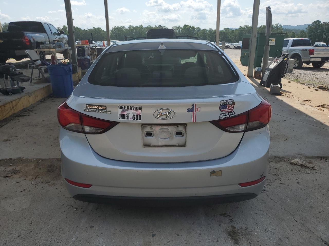 2014 Hyundai Elantra Se Silver vin: 5NPDH4AE7EH480477 Damage: Deck Lid, Multiple Scratches Heavy, 3