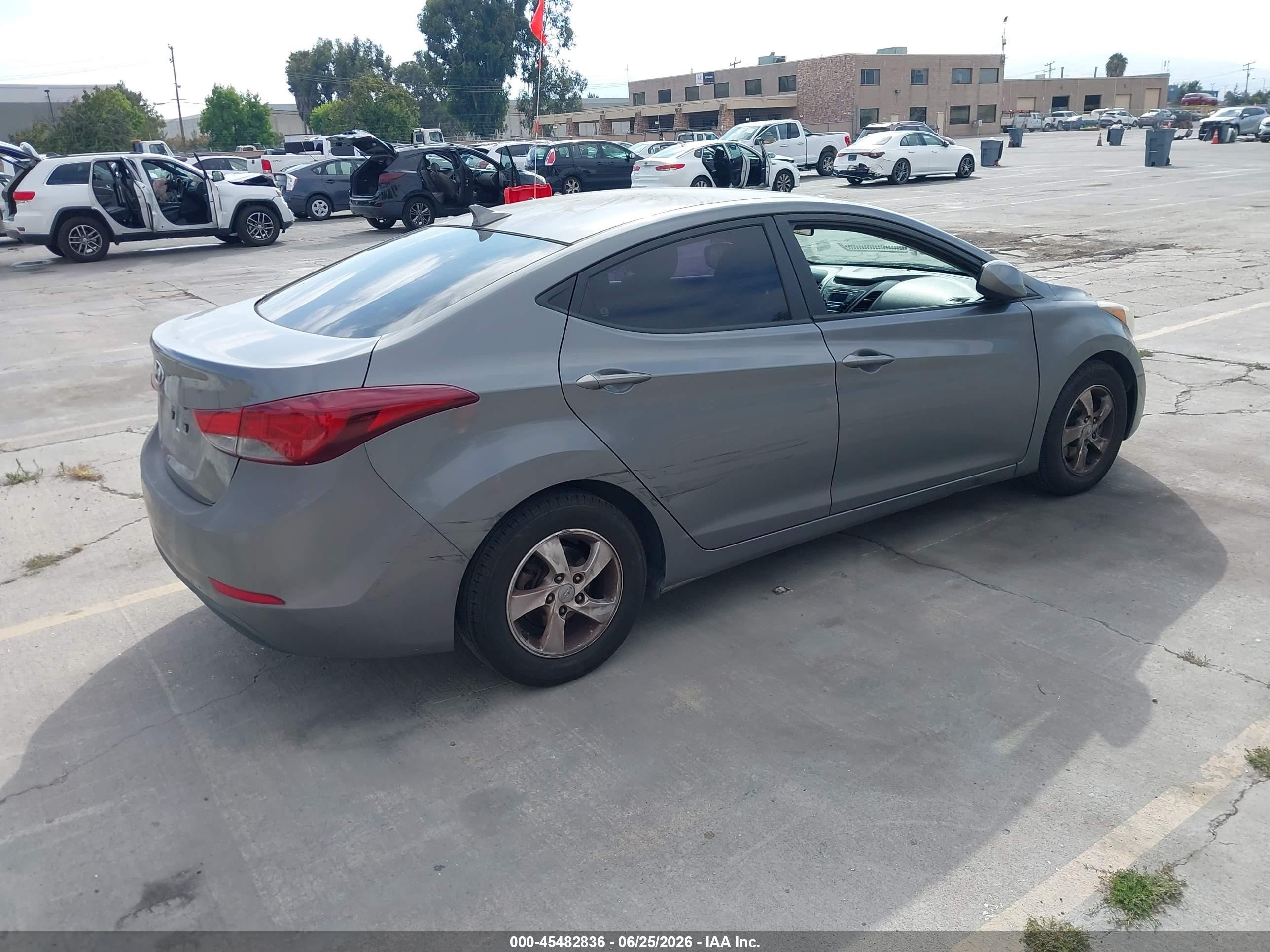 2014 Hyundai Elantra Se Gray vin: 5NPDH4AE7EH485582