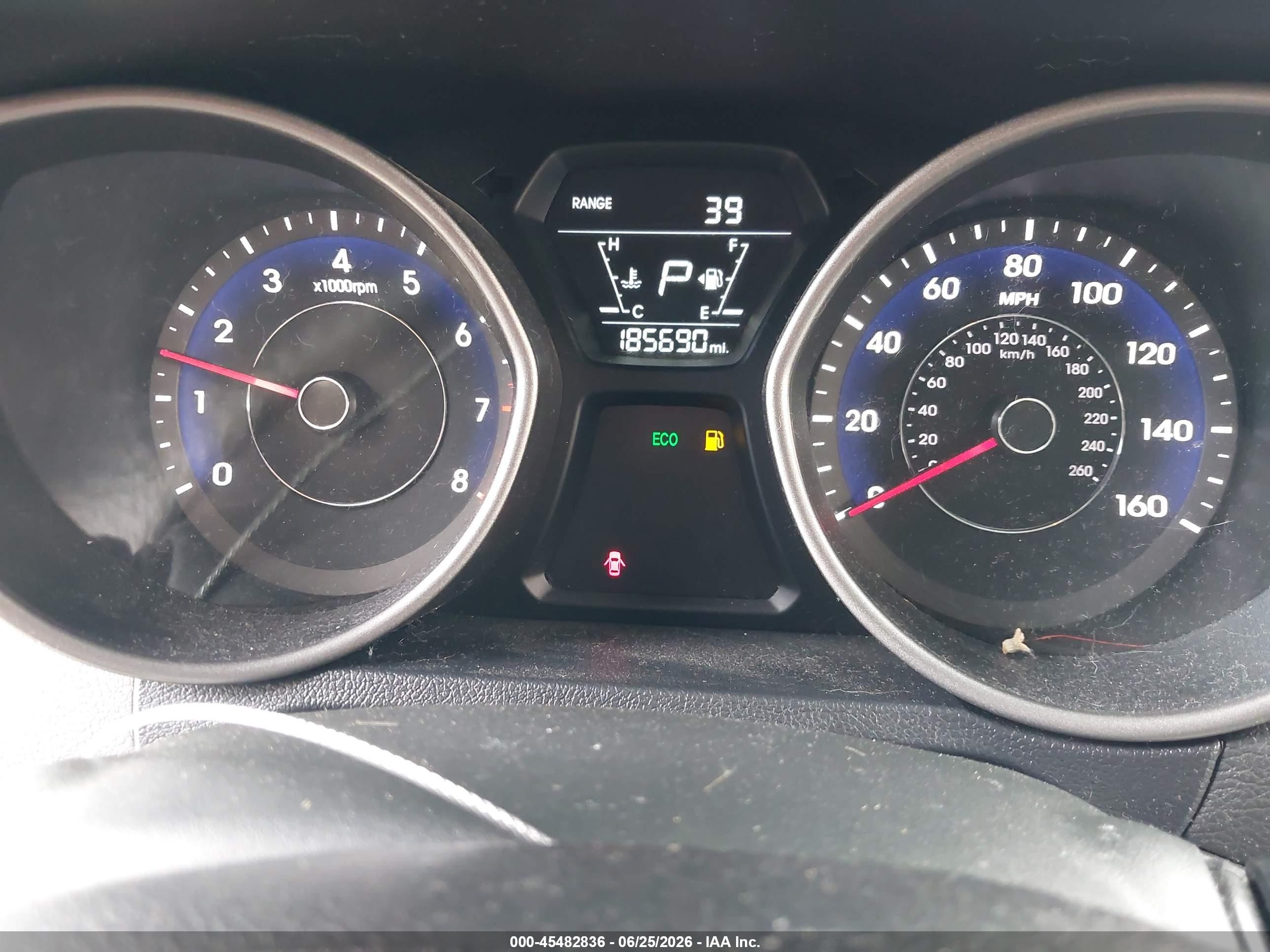 2014 Hyundai Elantra Se Gray vin: 5NPDH4AE7EH485582