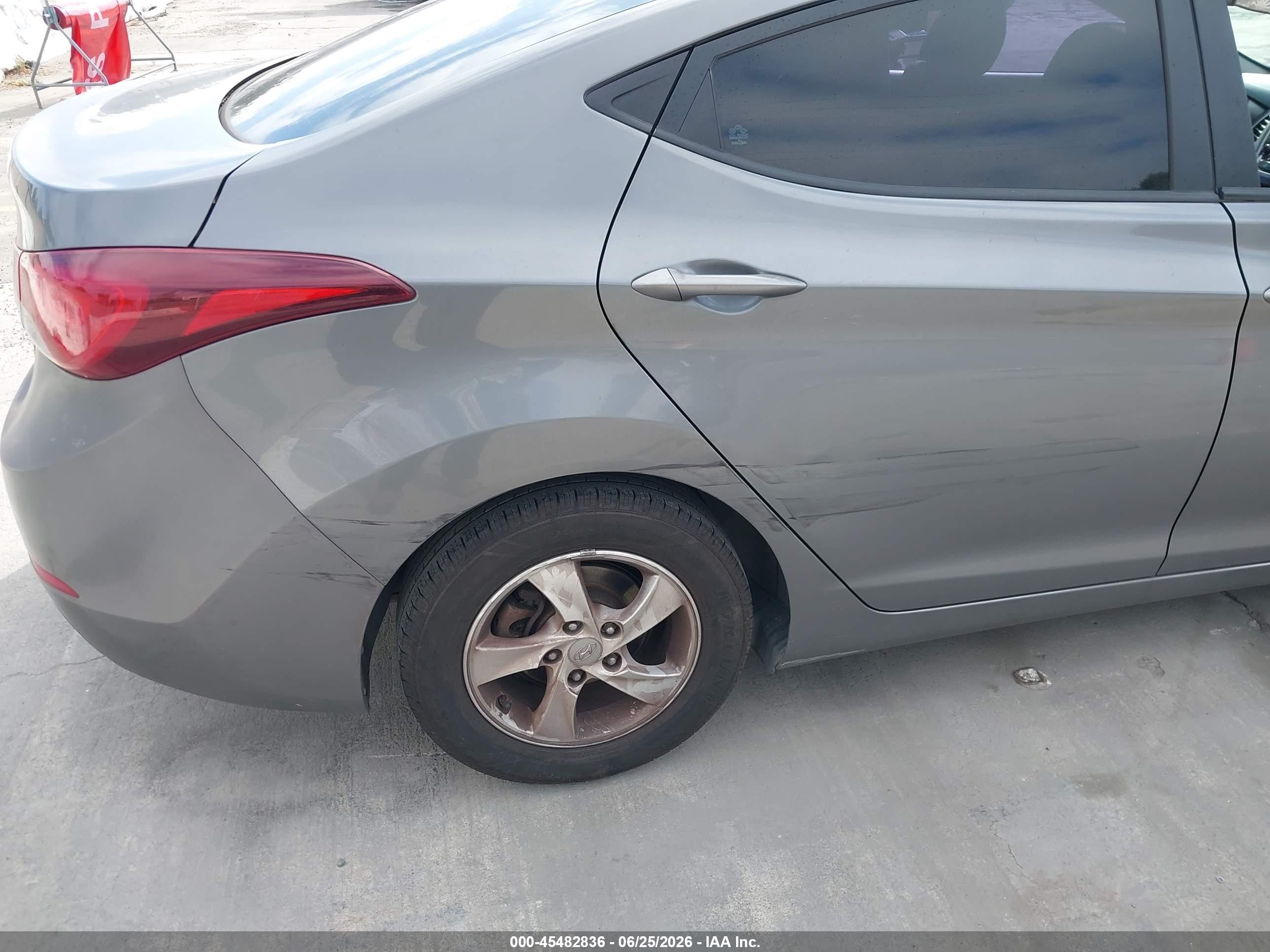 2014 Hyundai Elantra Se Gray vin: 5NPDH4AE7EH485582