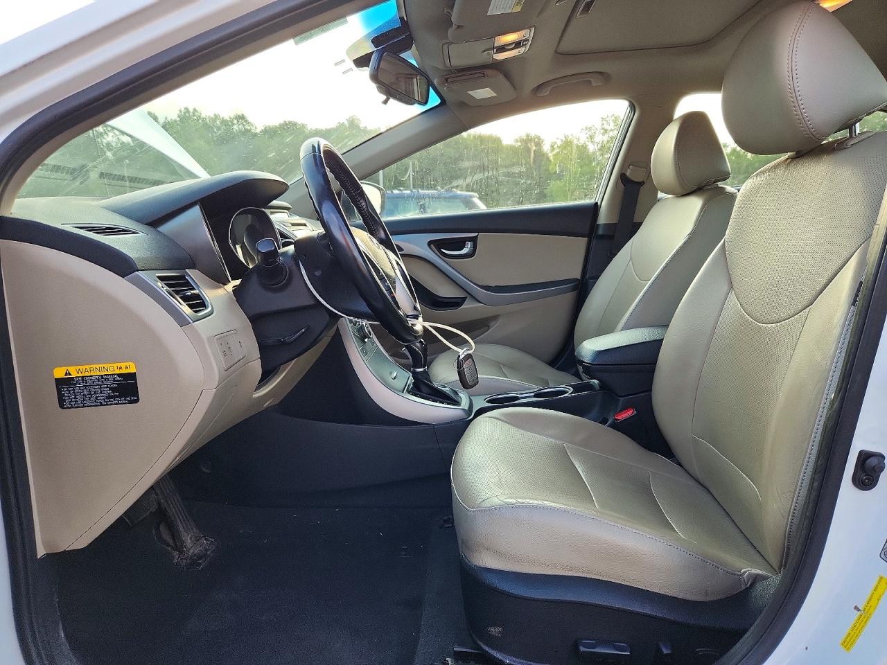 2014 Hyundai Elantra Limited White vin: 5NPDH4AE7EH489308