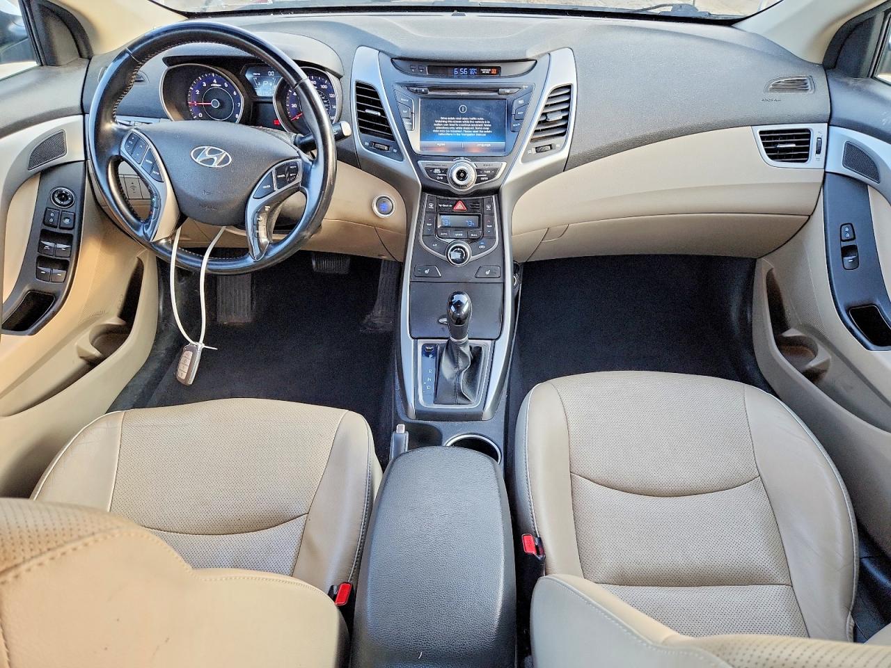 2014 Hyundai Elantra Limited White vin: 5NPDH4AE7EH489308