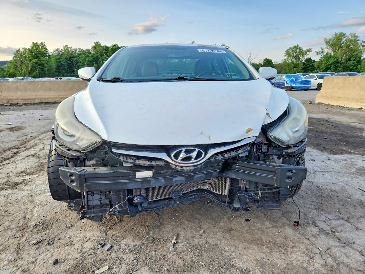 2014 Hyundai Elantra Limited White vin: 5NPDH4AE7EH489308