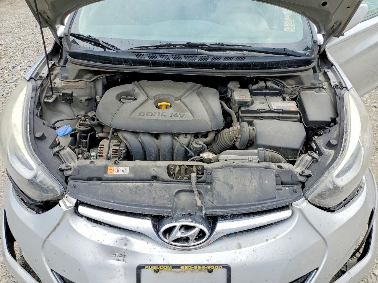 2014 Hyundai Elantra Se Silver vin: 5NPDH4AE7EH492211