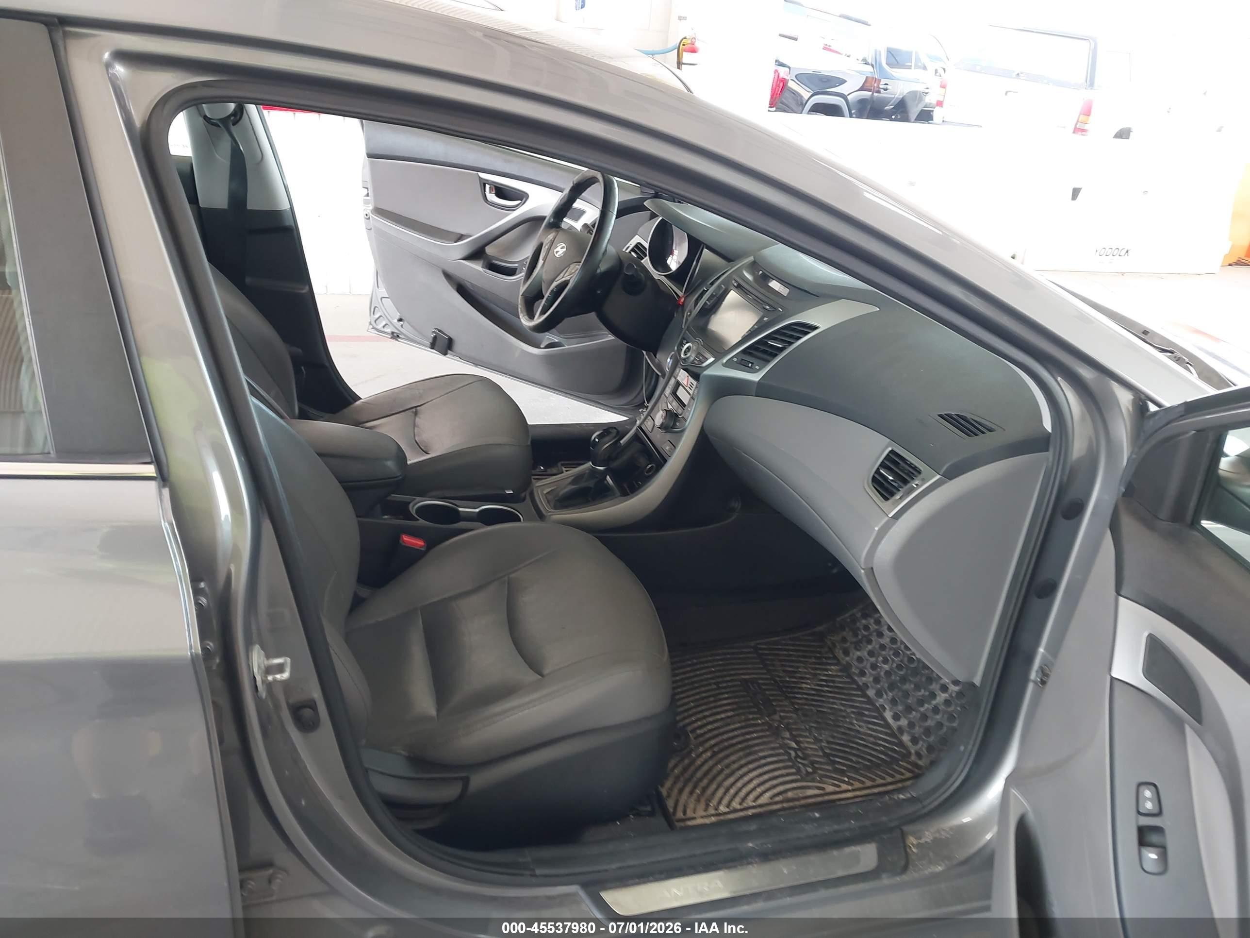 2014 Hyundai Elantra Limited Gray vin: 5NPDH4AE7EH496081