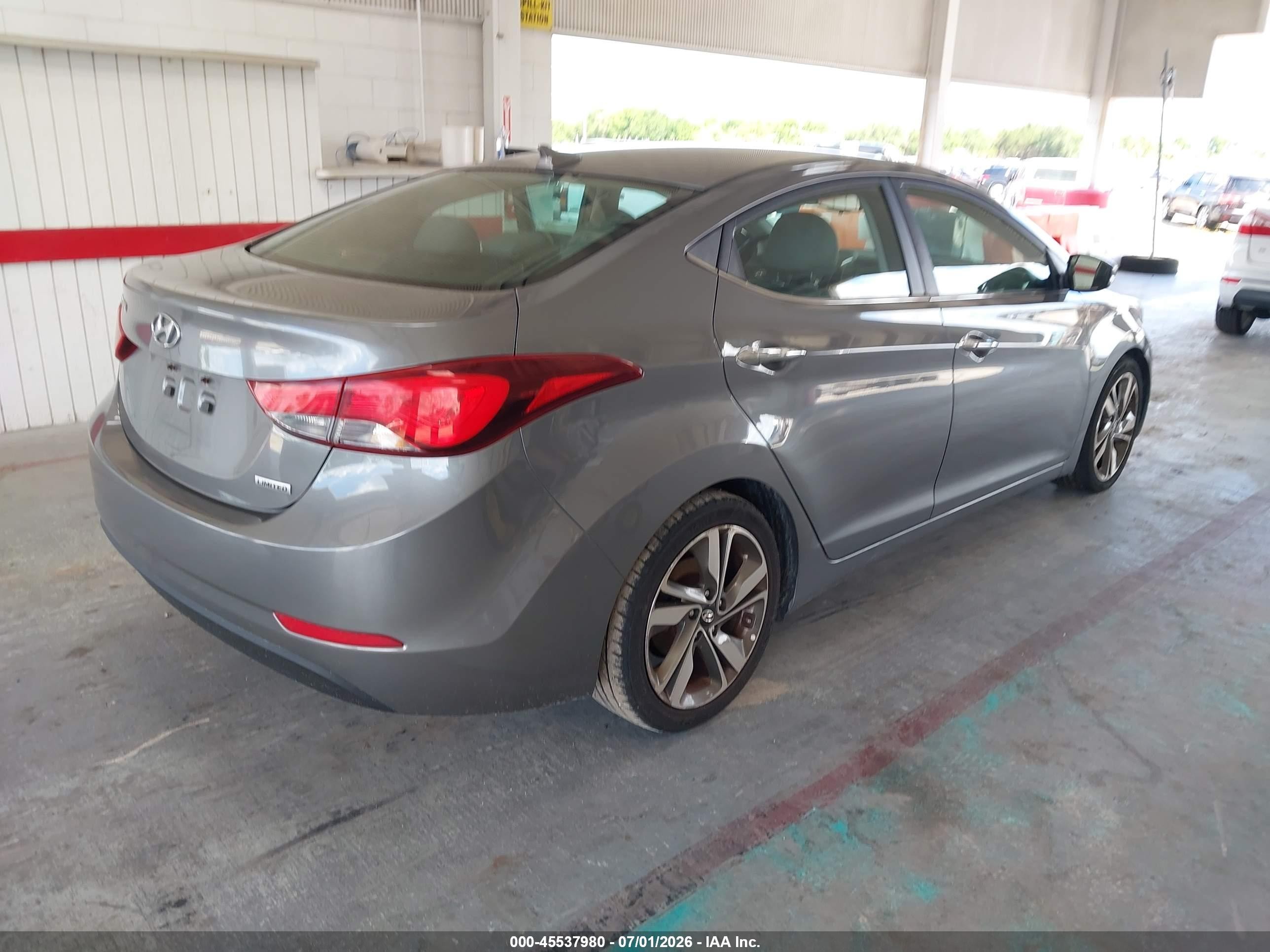 2014 Hyundai Elantra Limited Gray vin: 5NPDH4AE7EH496081