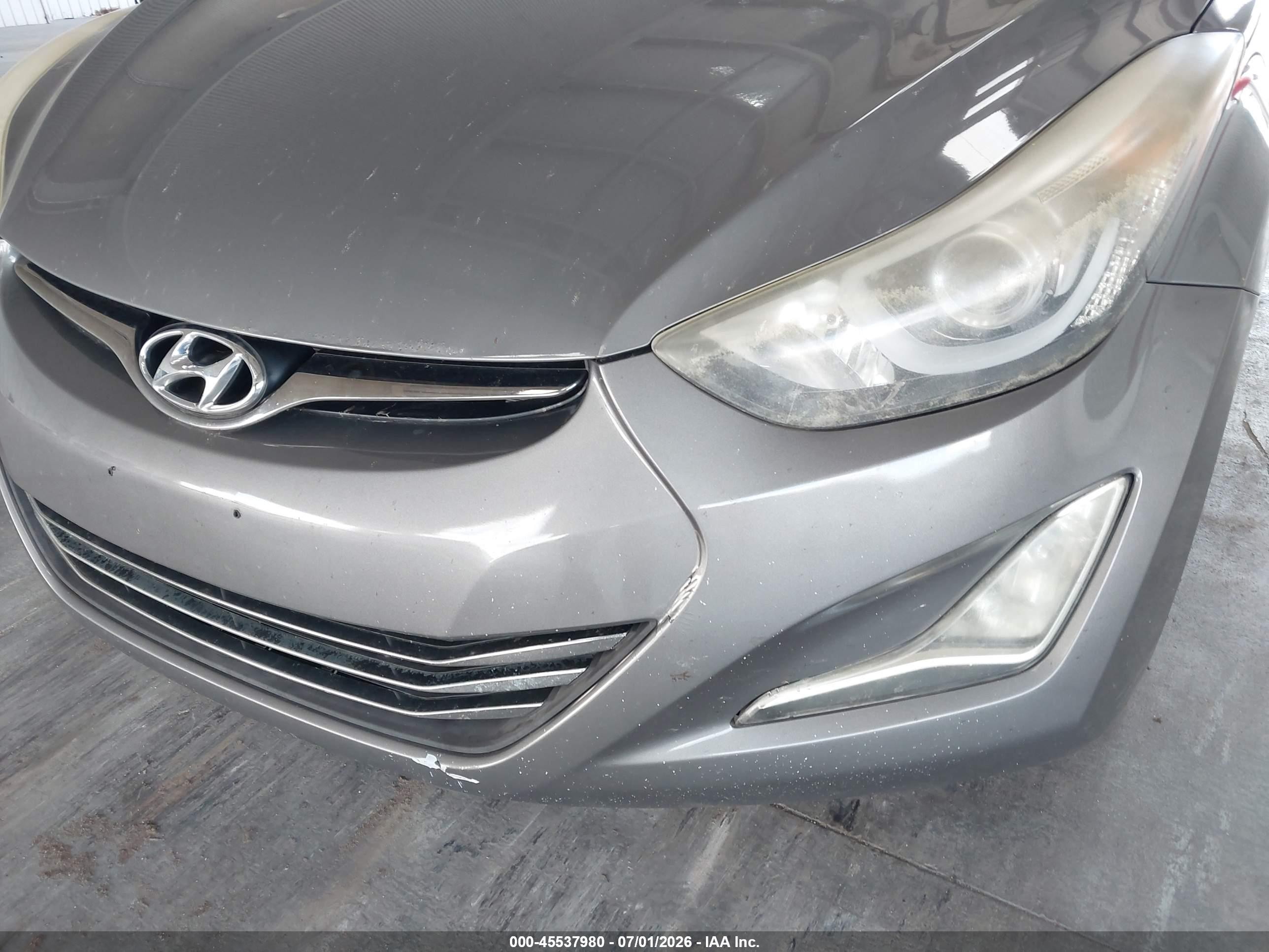2014 Hyundai Elantra Limited Gray vin: 5NPDH4AE7EH496081