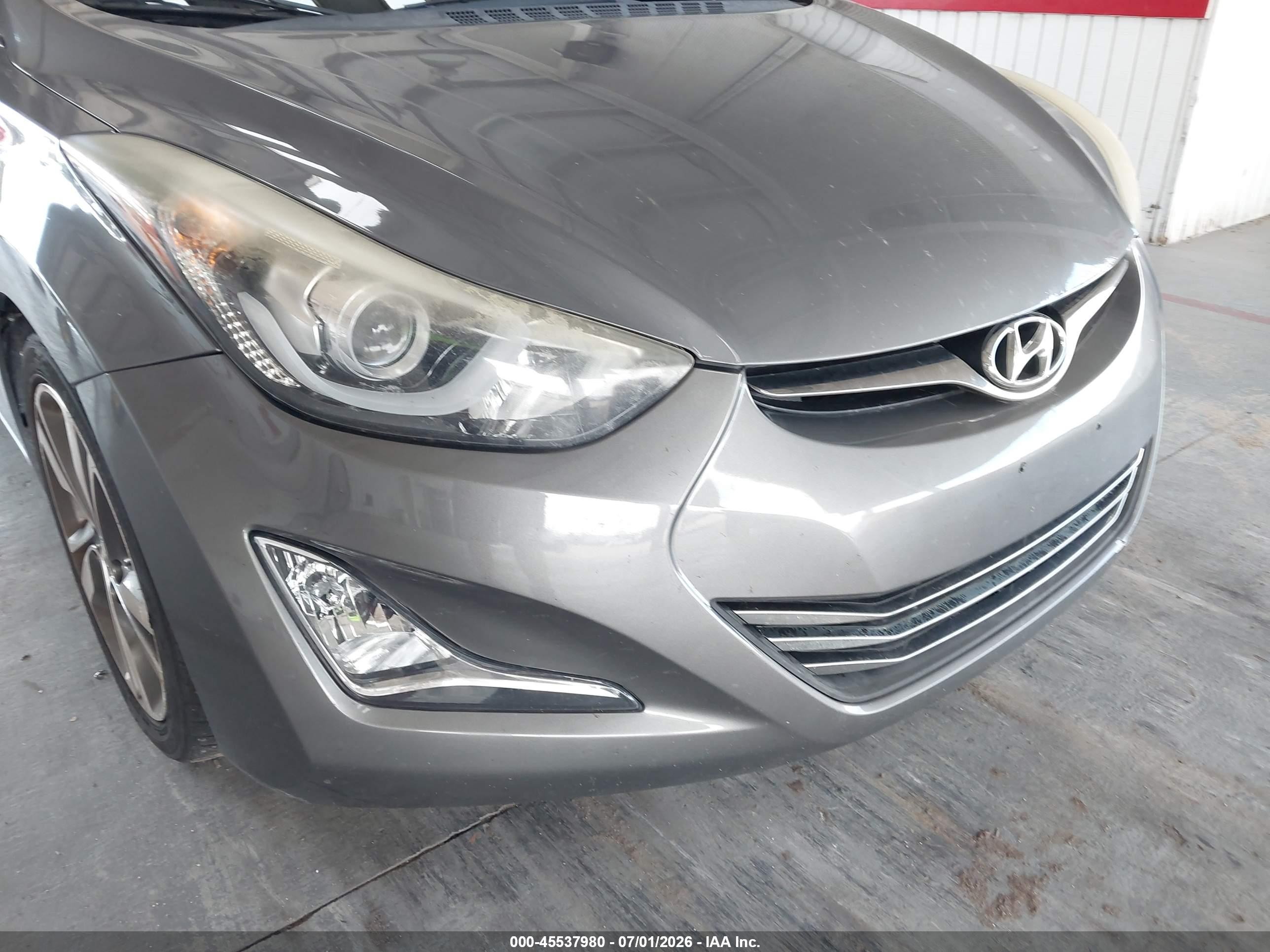 2014 Hyundai Elantra Limited Gray vin: 5NPDH4AE7EH496081