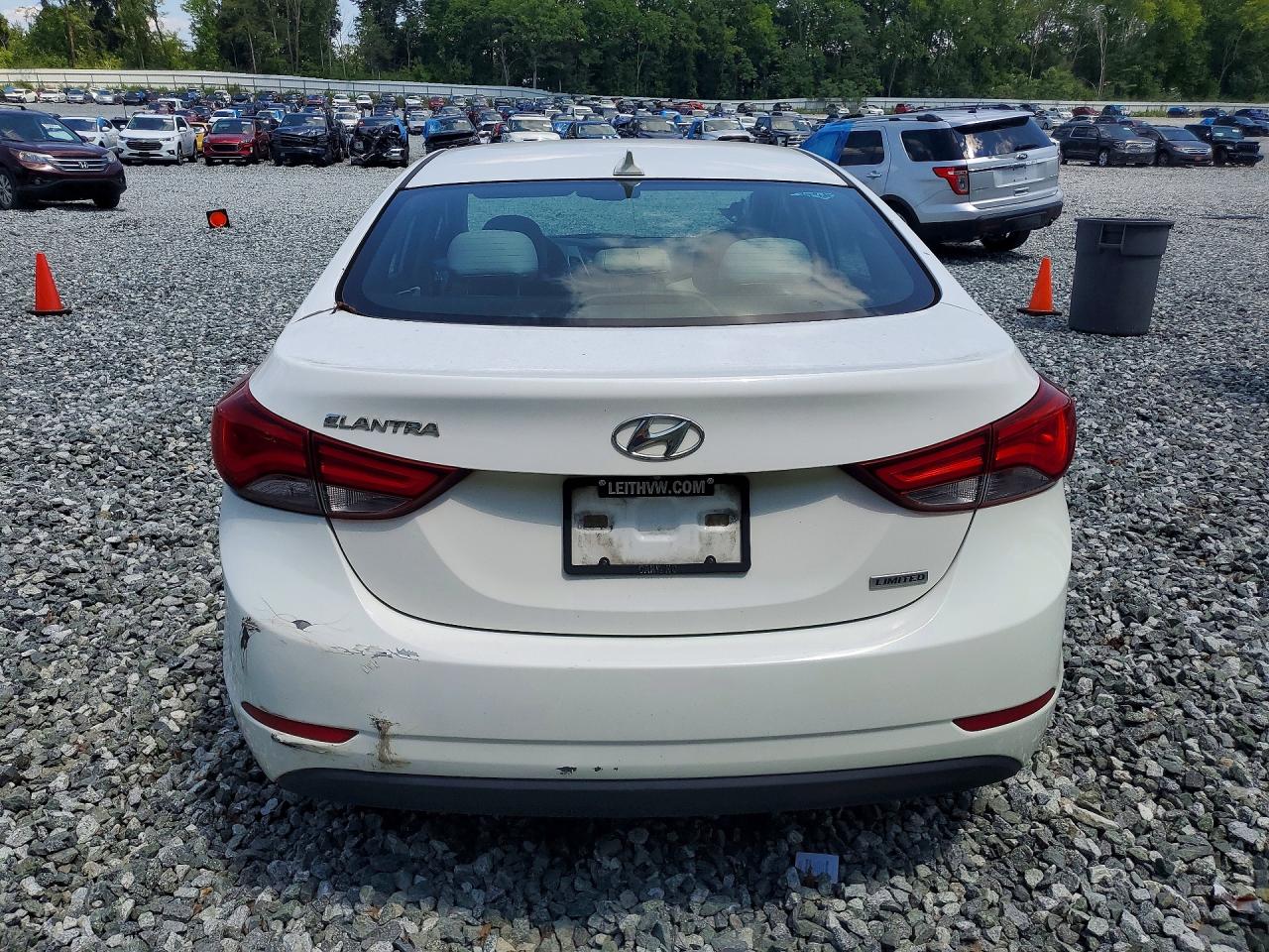 2014 Hyundai Elantra Limited Белый vin: 5NPDH4AE7EH507404