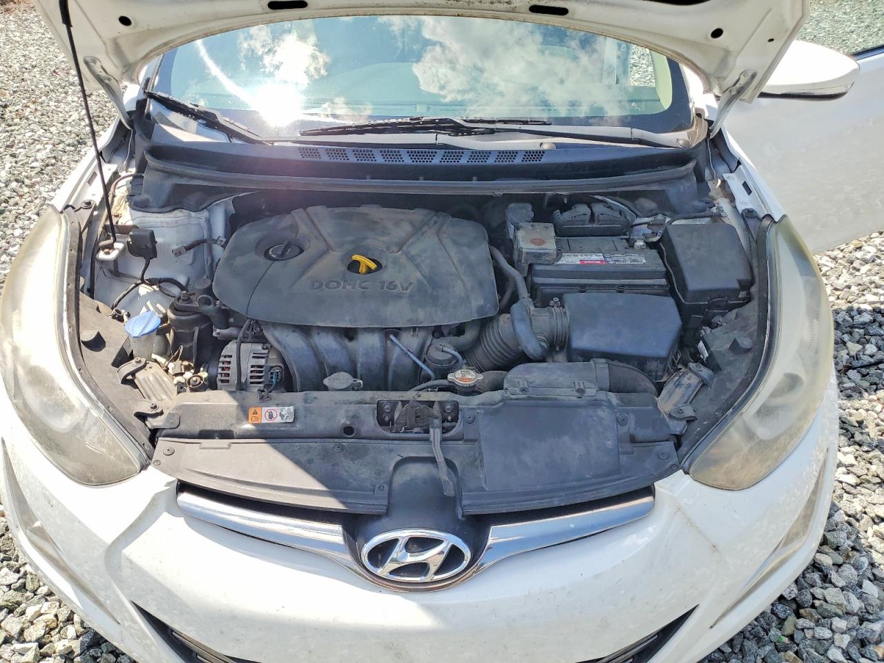 2014 Hyundai Elantra Limited Белый vin: 5NPDH4AE7EH507404