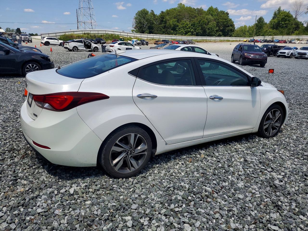 2014 Hyundai Elantra Limited Белый vin: 5NPDH4AE7EH507404