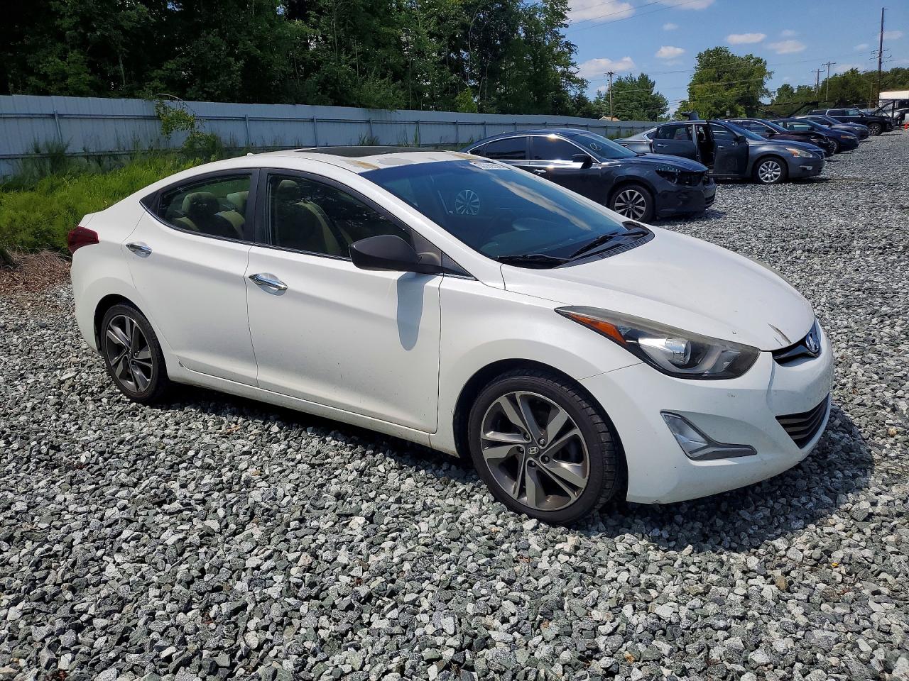 2014 Hyundai Elantra Limited Белый vin: 5NPDH4AE7EH507404