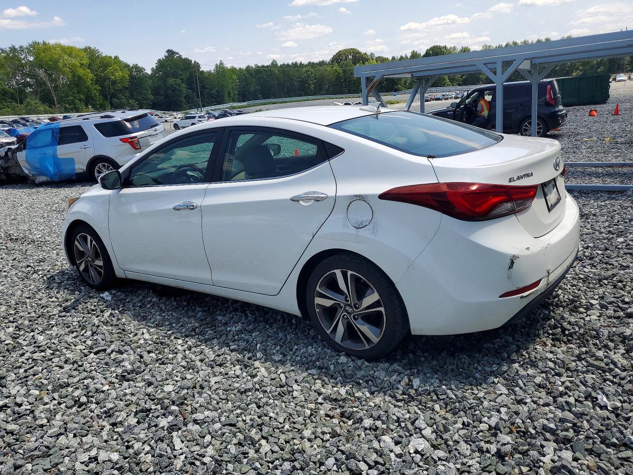 2014 Hyundai Elantra Limited Белый vin: 5NPDH4AE7EH507404