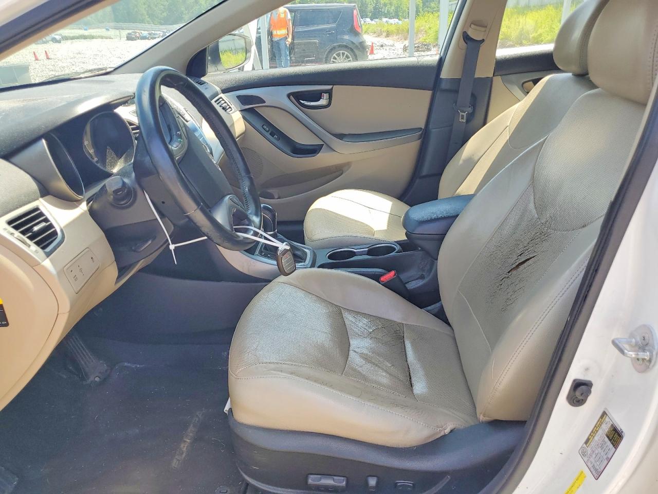 2014 Hyundai Elantra Limited Белый vin: 5NPDH4AE7EH507404
