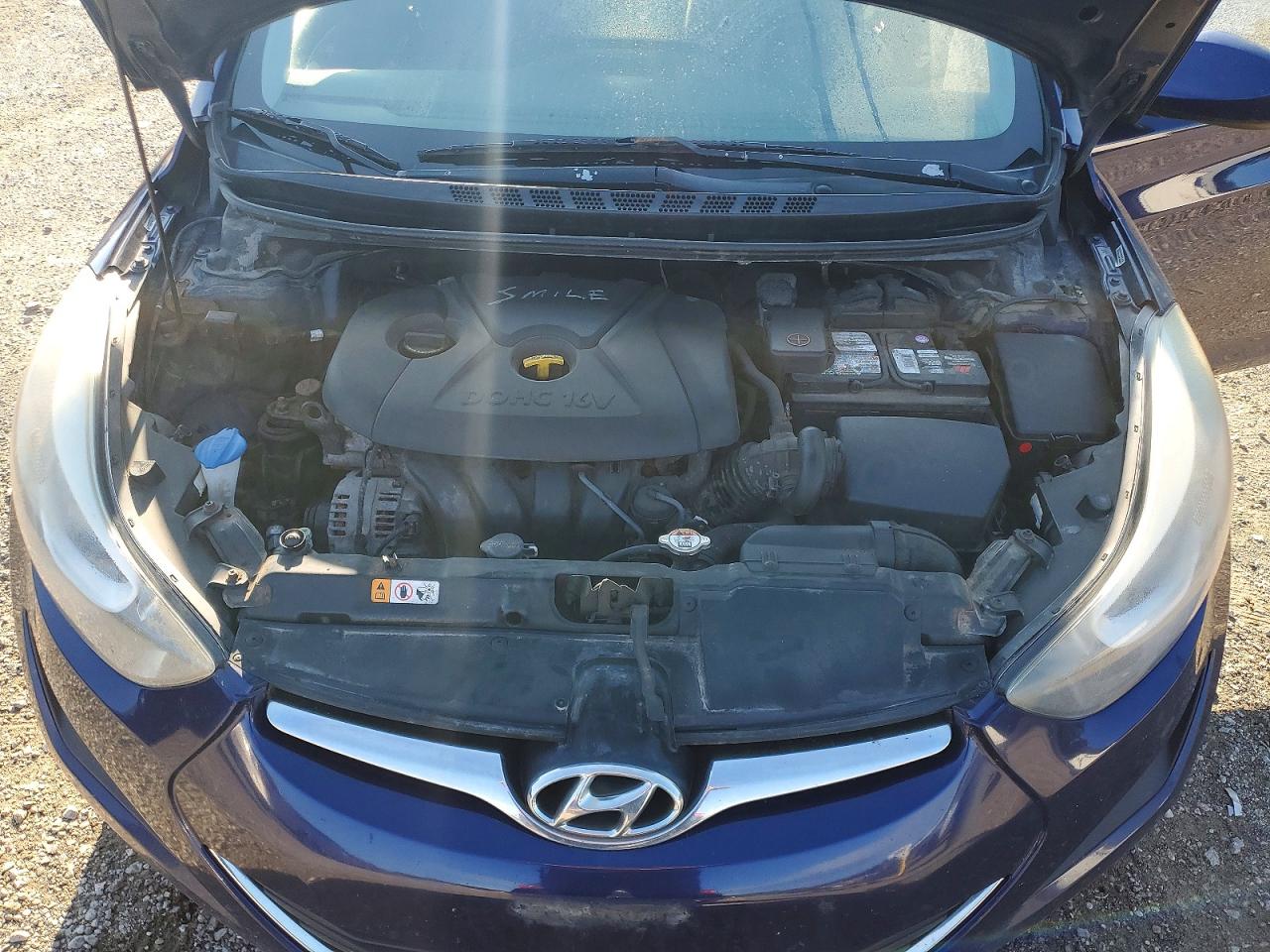 2014 Hyundai Elantra Se Blue vin: 5NPDH4AE7EH507967
