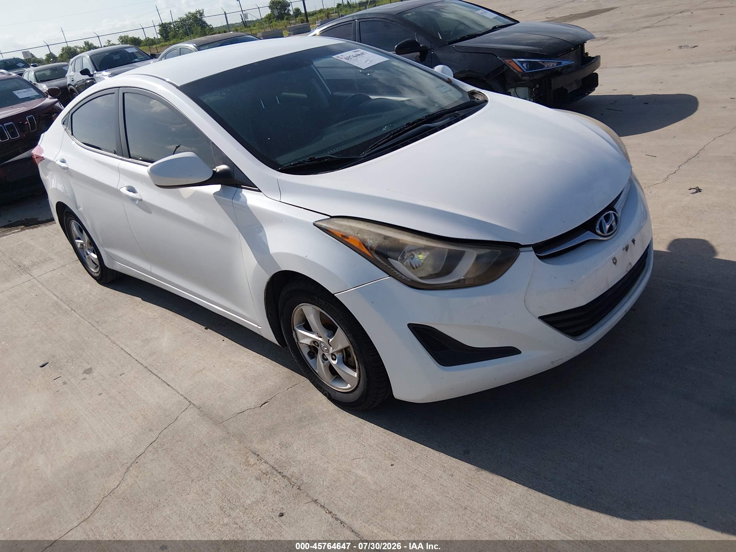 2014 Hyundai Elantra Se Белый vin: 5NPDH4AE7EH510254