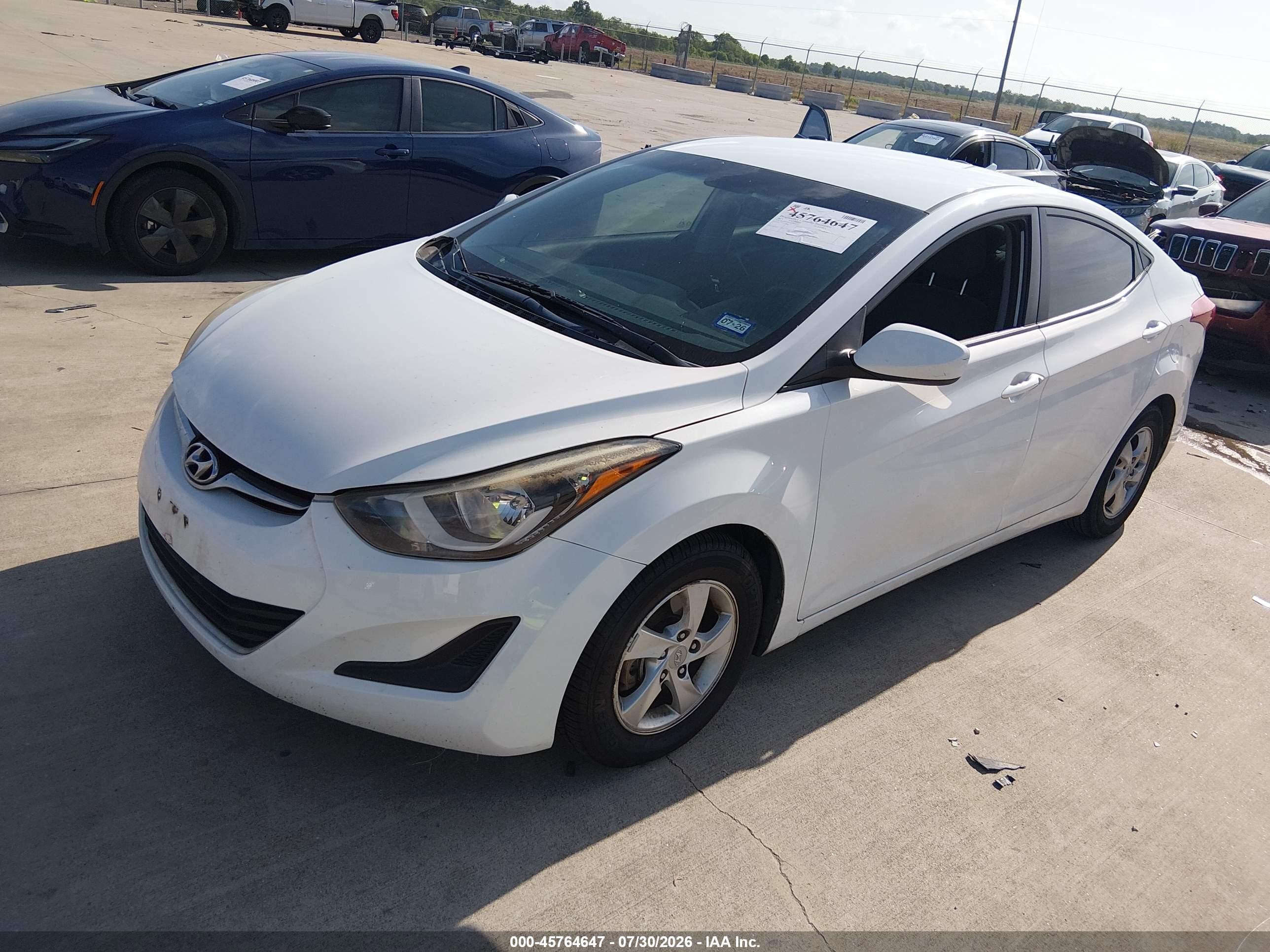 2014 Hyundai Elantra Se Белый vin: 5NPDH4AE7EH510254