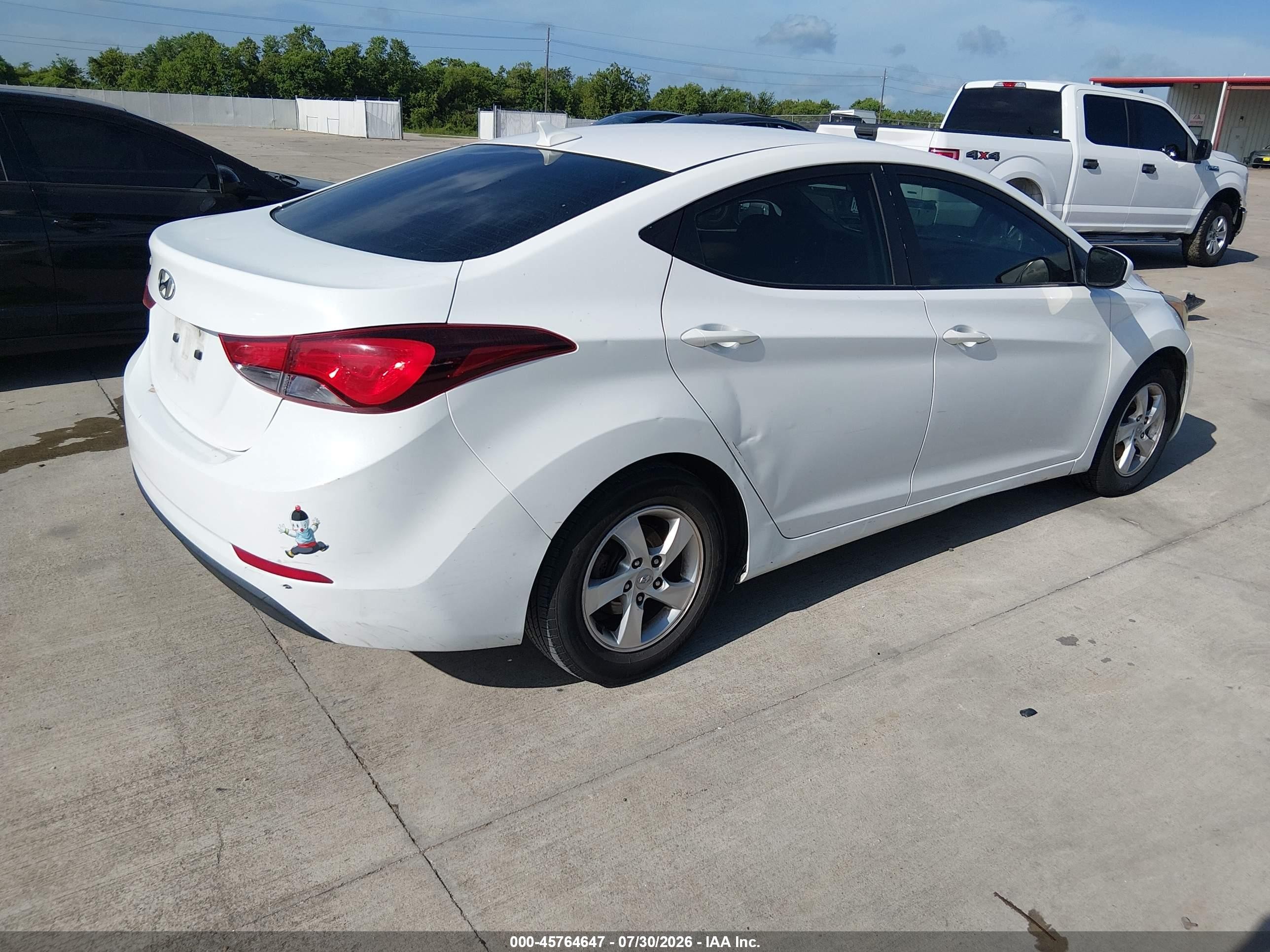 2014 Hyundai Elantra Se Белый vin: 5NPDH4AE7EH510254