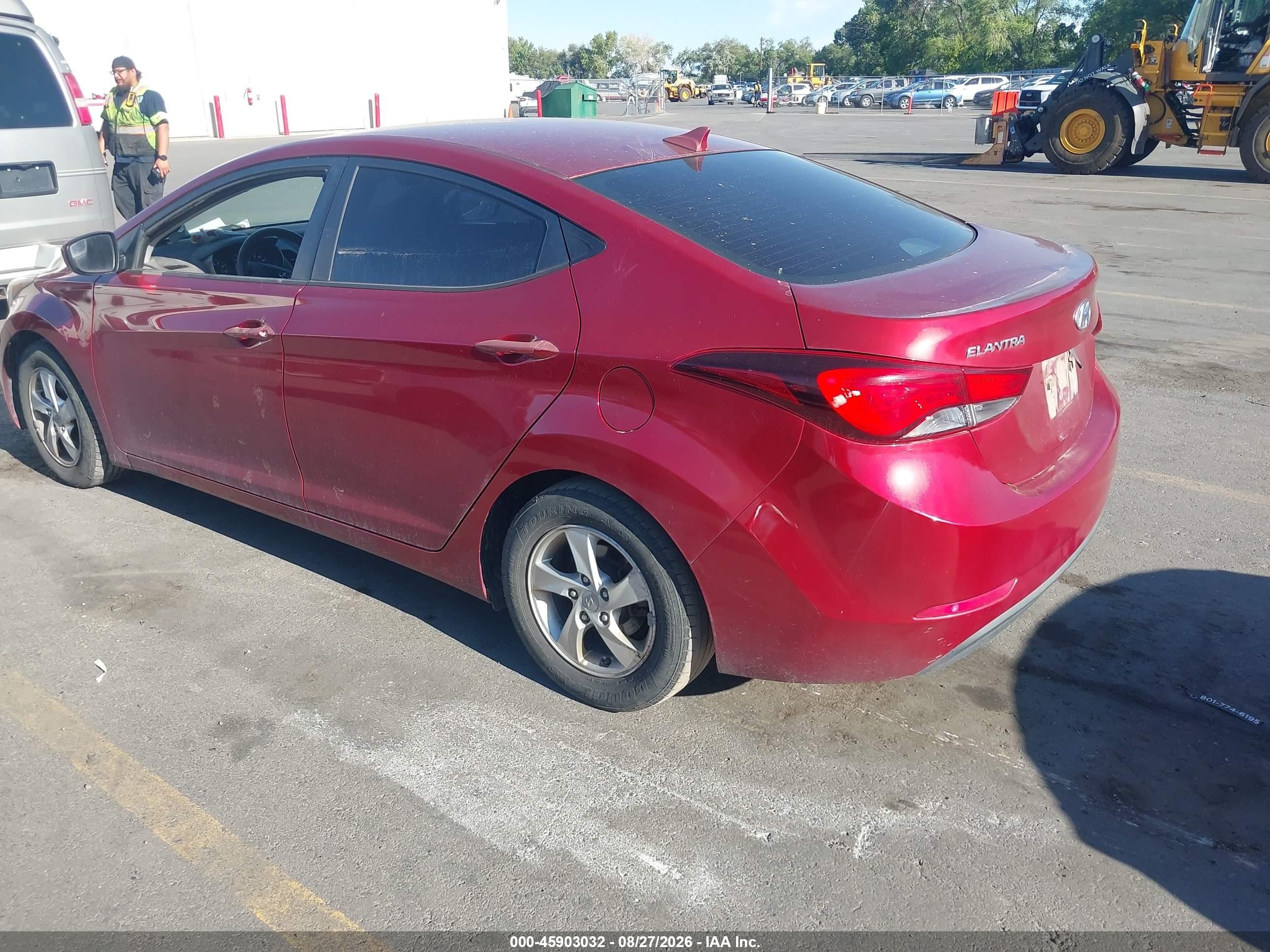 2014 Hyundai Elantra Se Red vin: 5NPDH4AE7EH513848