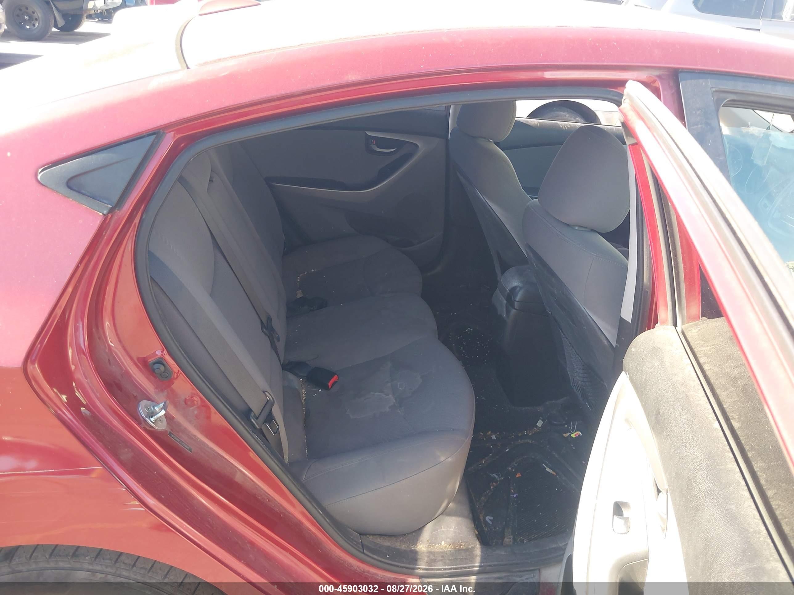 2014 Hyundai Elantra Se Red vin: 5NPDH4AE7EH513848