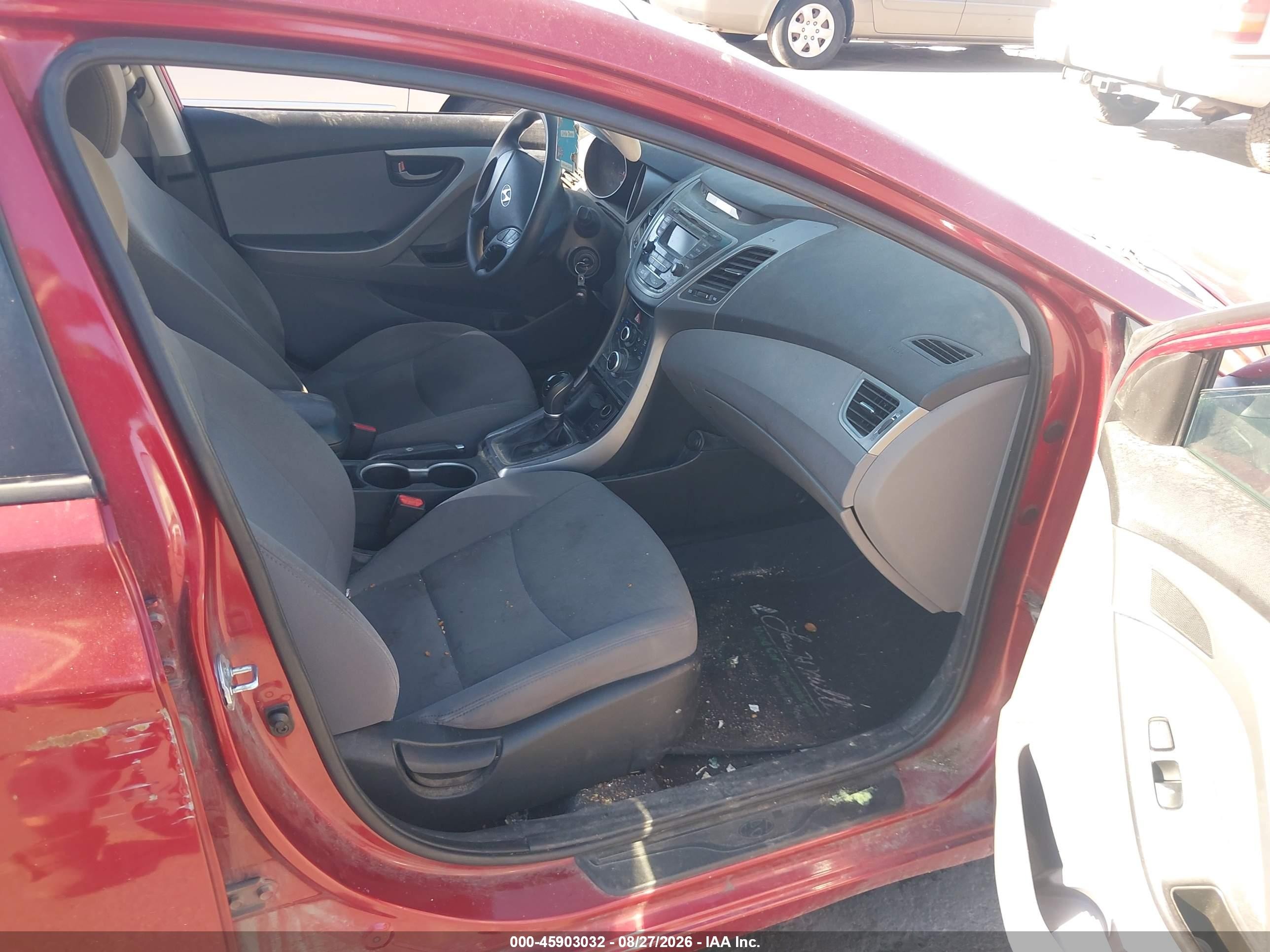 2014 Hyundai Elantra Se Red vin: 5NPDH4AE7EH513848