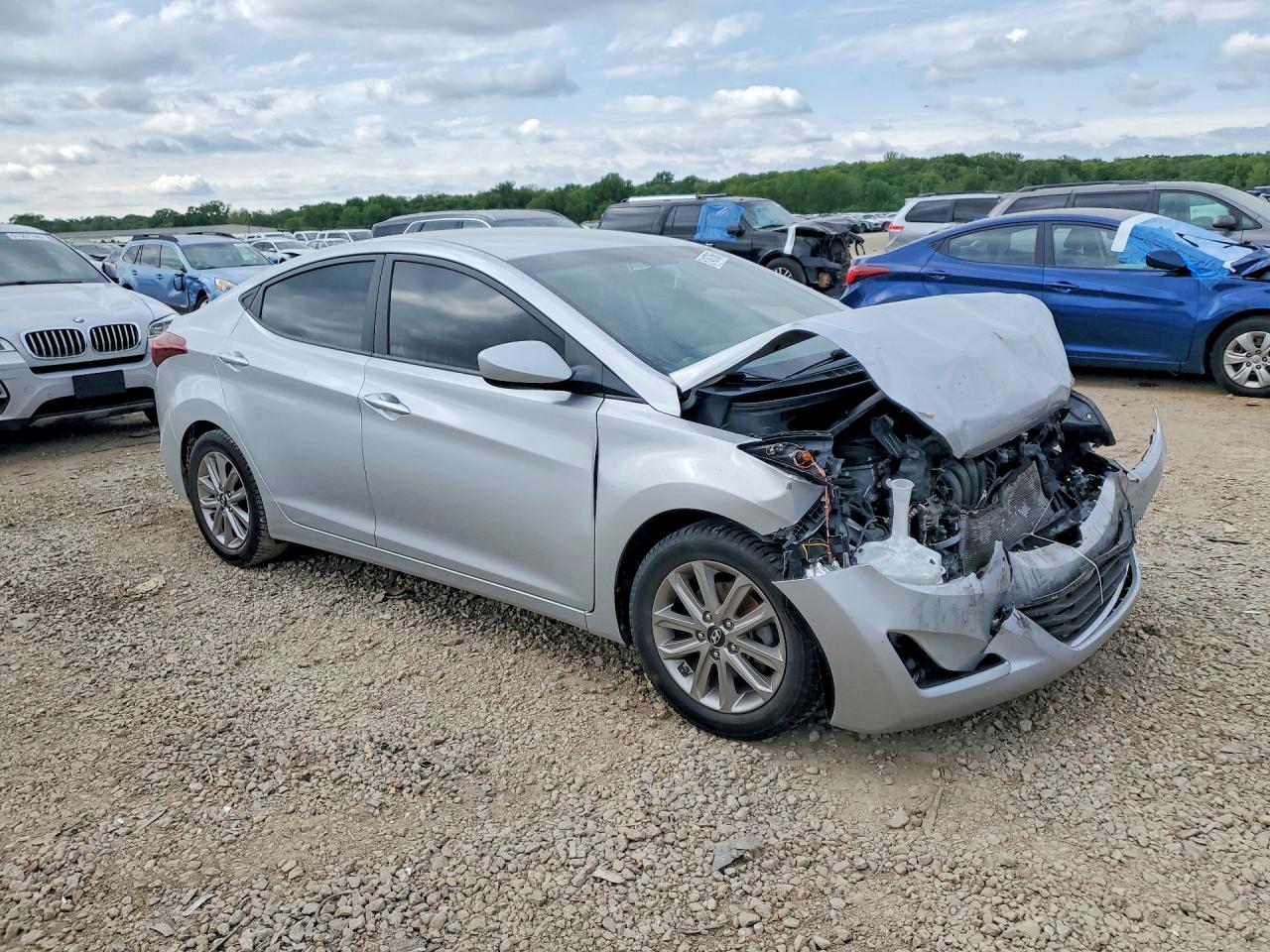 2014 Hyundai Elantra Se Silver vin: 5NPDH4AE7EH515597