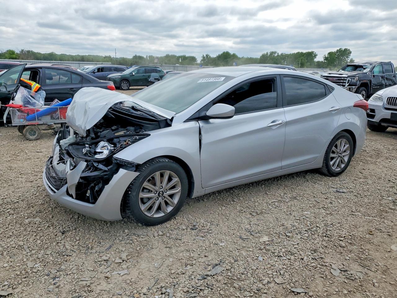 2014 Hyundai Elantra Se Silver vin: 5NPDH4AE7EH515597
