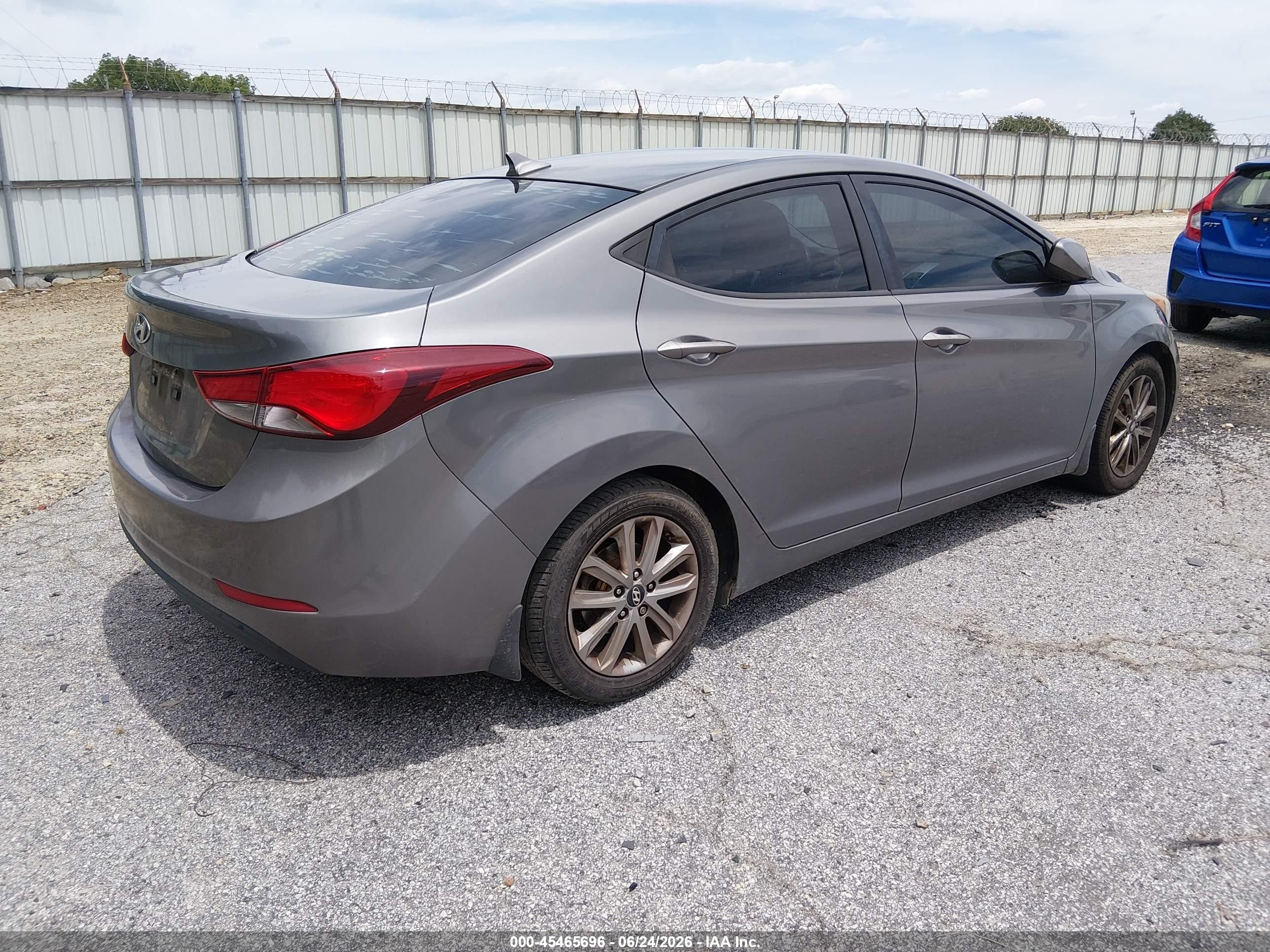 2014 Hyundai Elantra Se Gray vin: 5NPDH4AE7EH517043