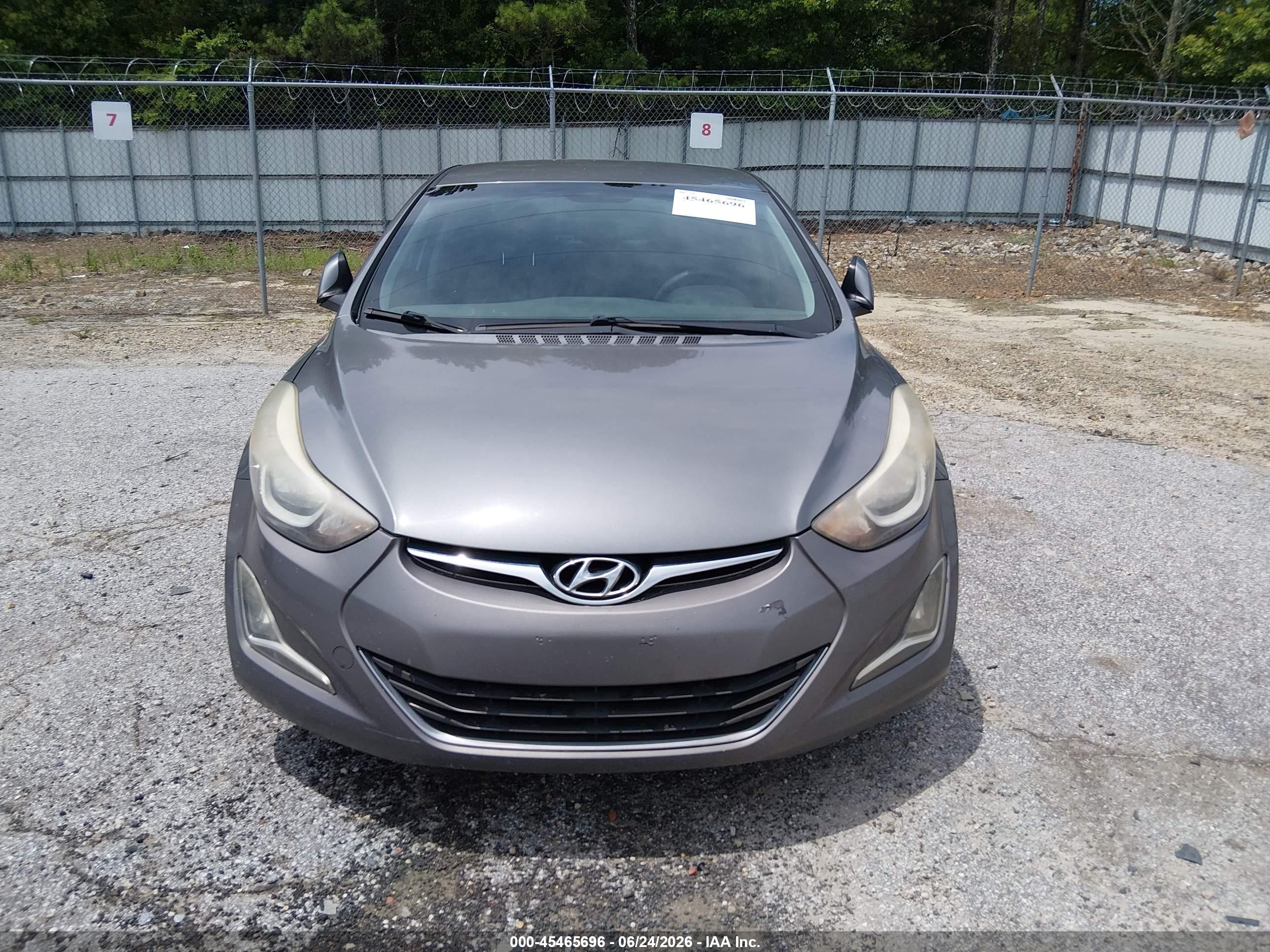 2014 Hyundai Elantra Se Gray vin: 5NPDH4AE7EH517043