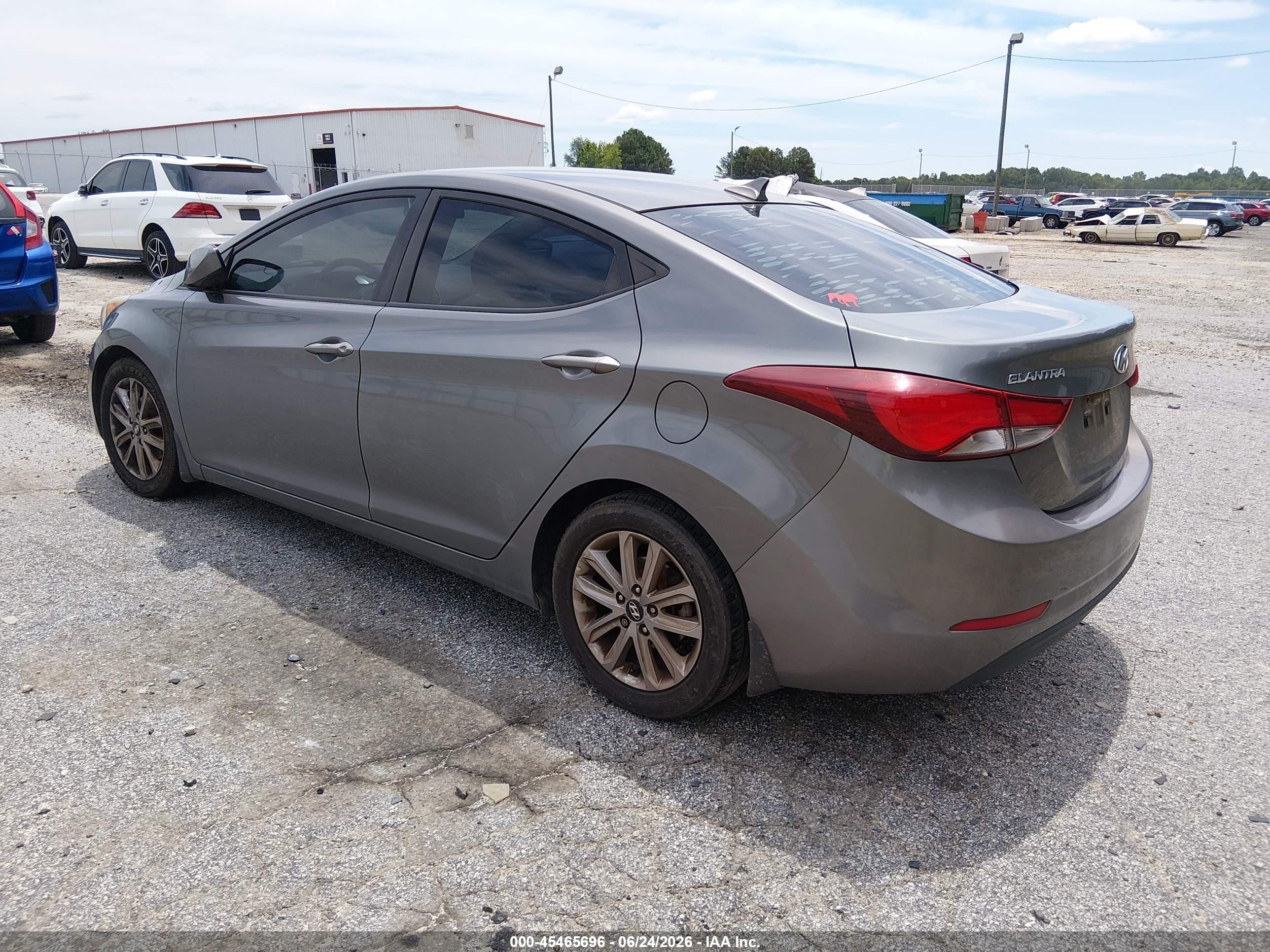 2014 Hyundai Elantra Se Gray vin: 5NPDH4AE7EH517043