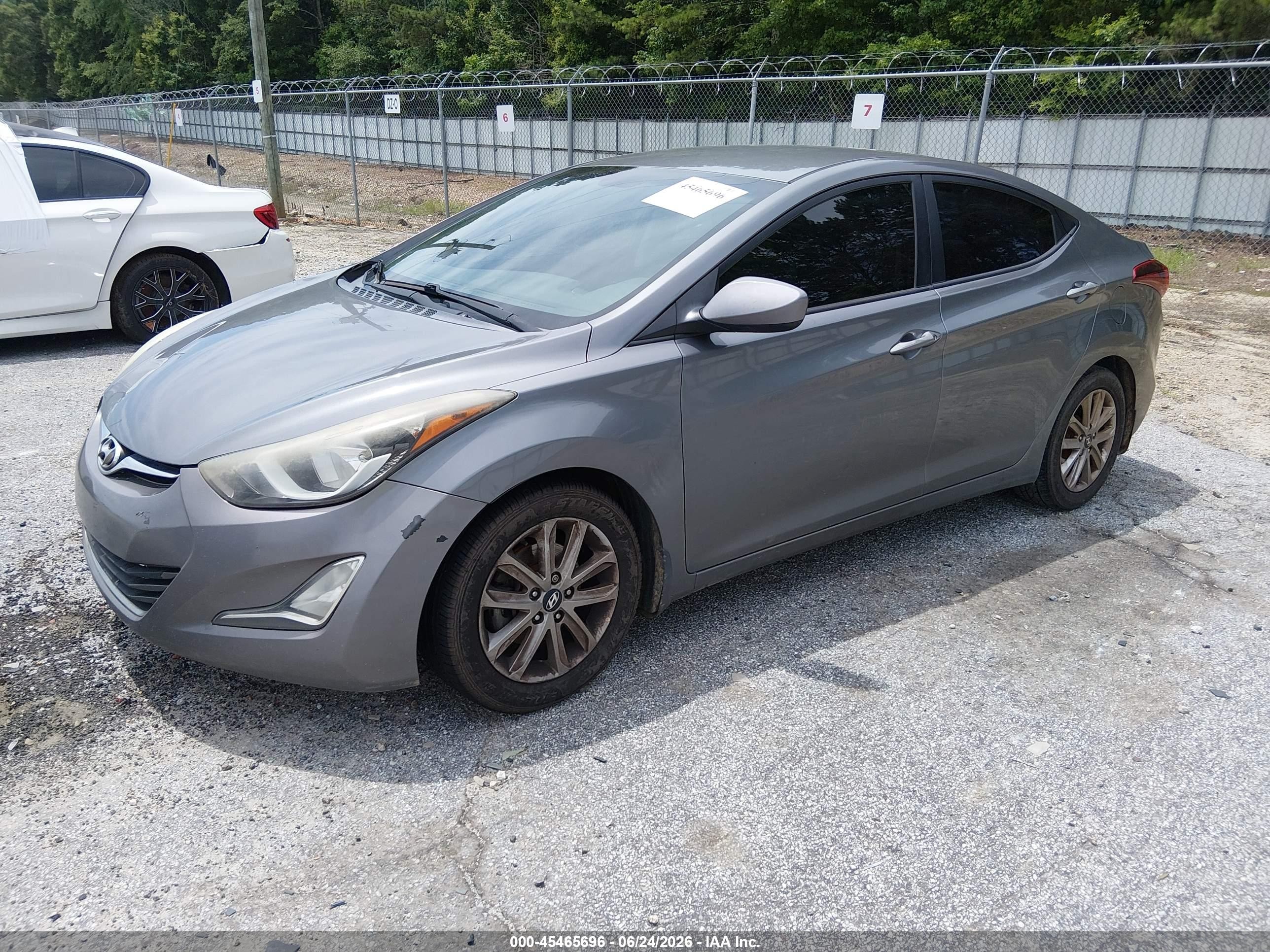 2014 Hyundai Elantra Se Gray vin: 5NPDH4AE7EH517043