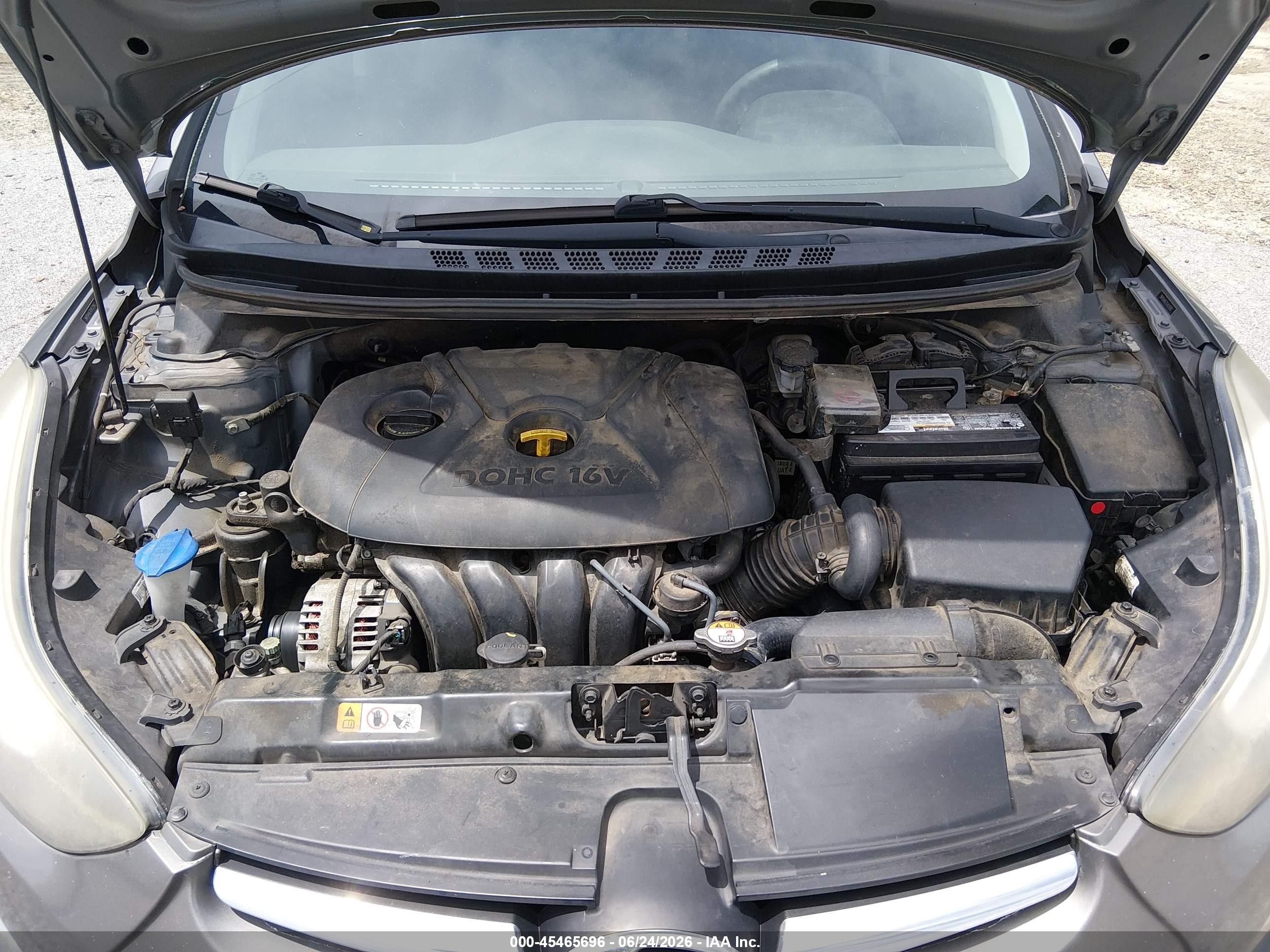 2014 Hyundai Elantra Se Gray vin: 5NPDH4AE7EH517043