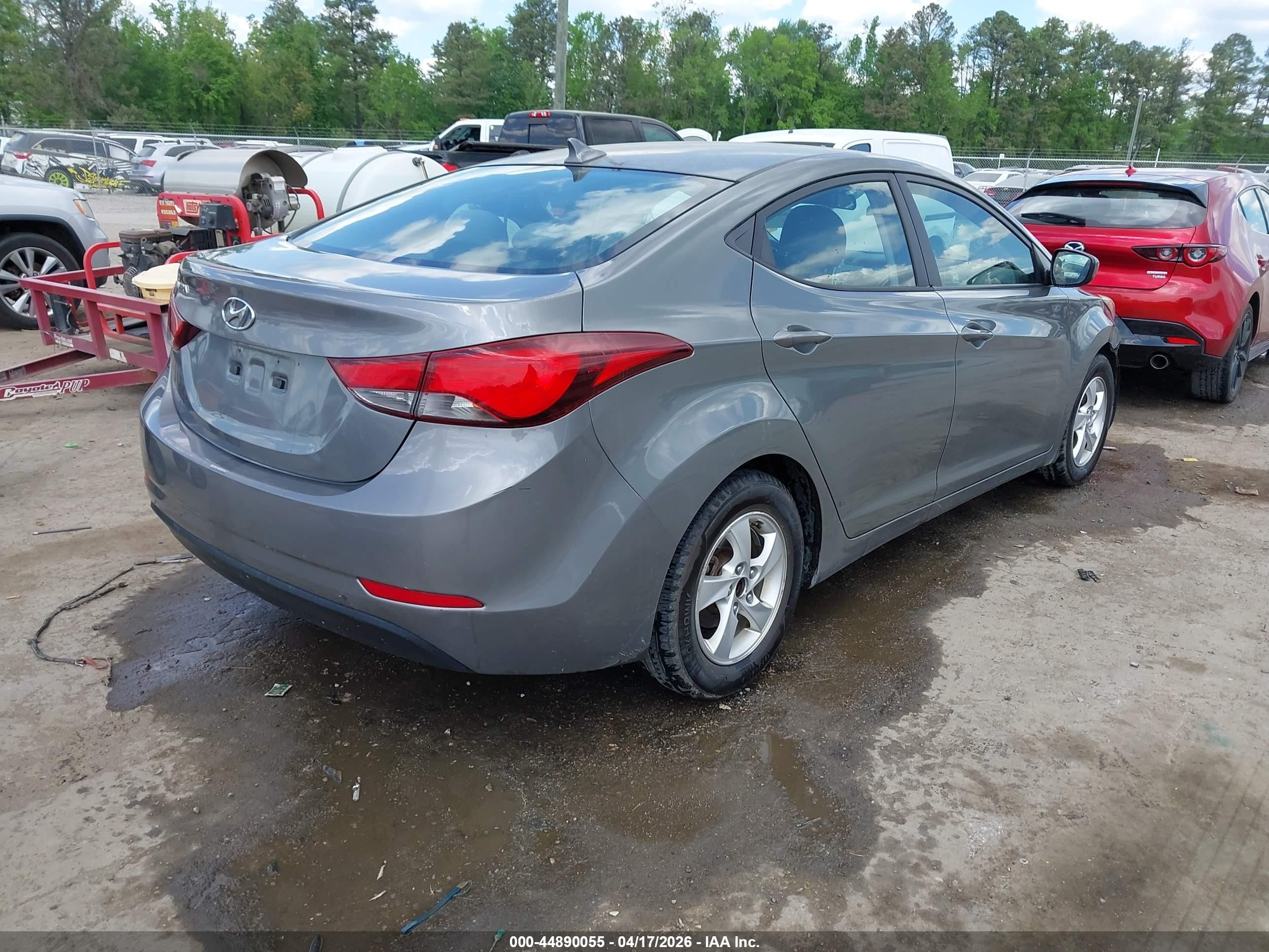 2014 Hyundai Elantra Se Gray vin: 5NPDH4AE7EH517480