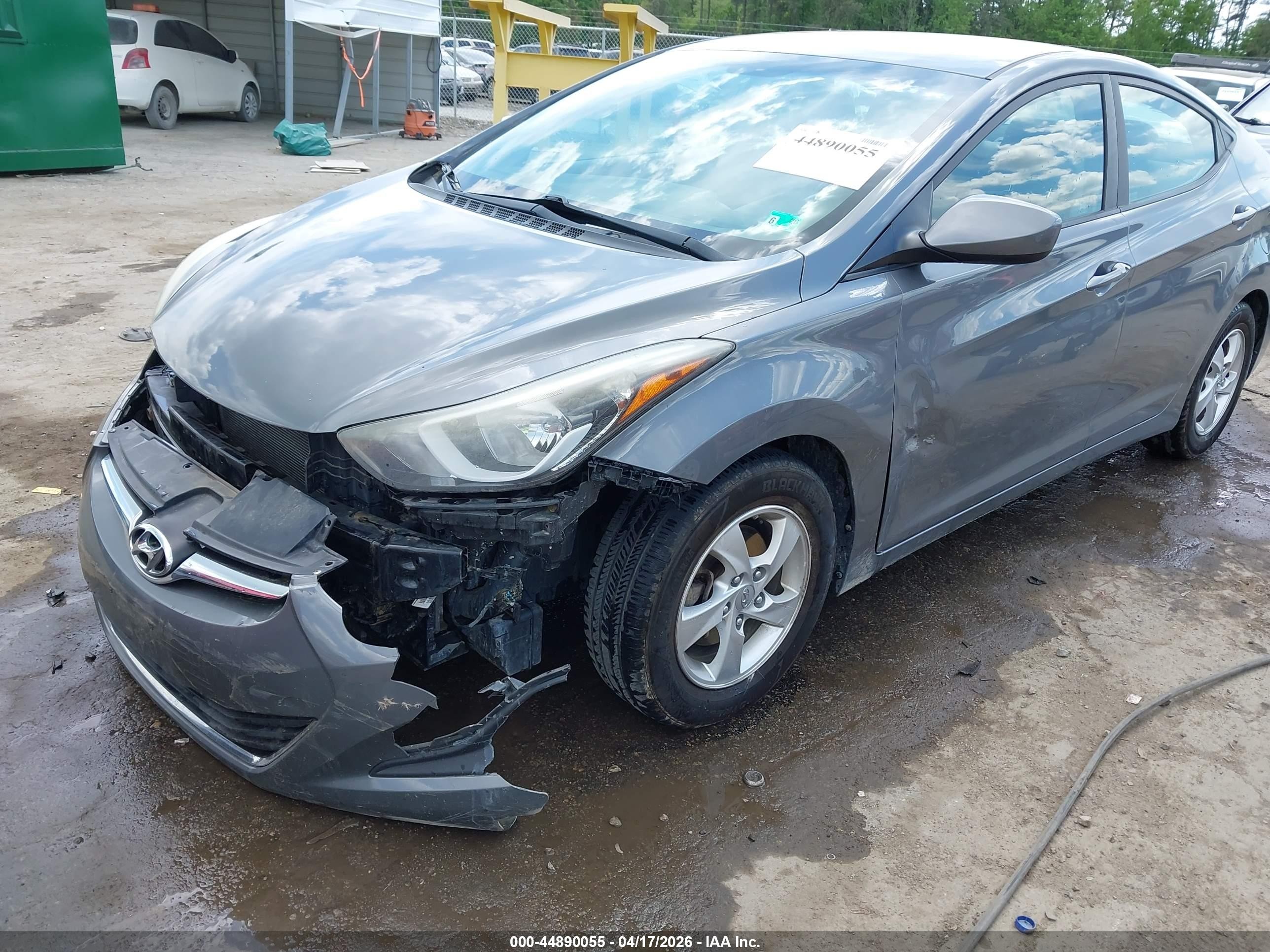 2014 Hyundai Elantra Se Gray vin: 5NPDH4AE7EH517480