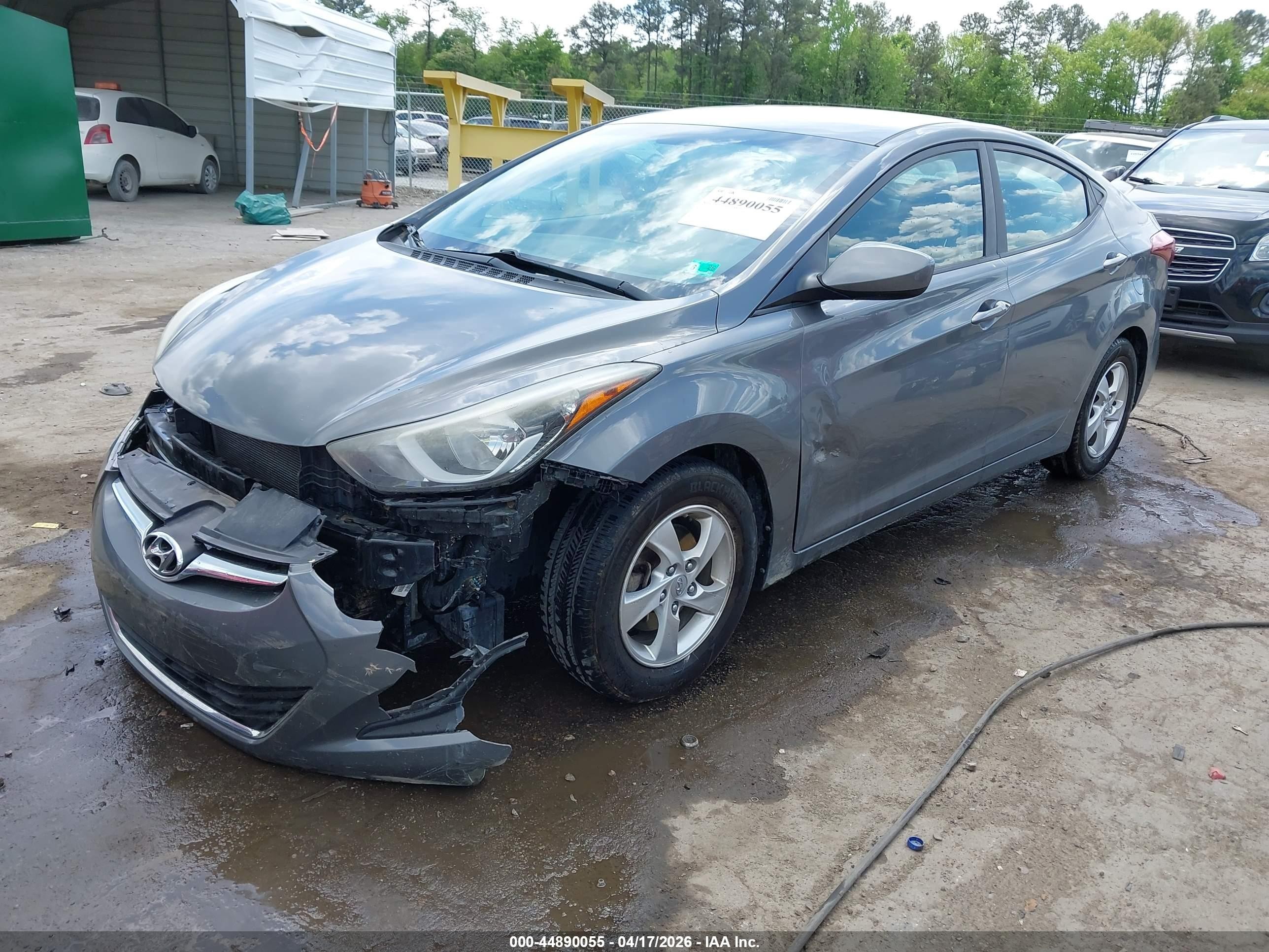 2014 Hyundai Elantra Se Gray vin: 5NPDH4AE7EH517480