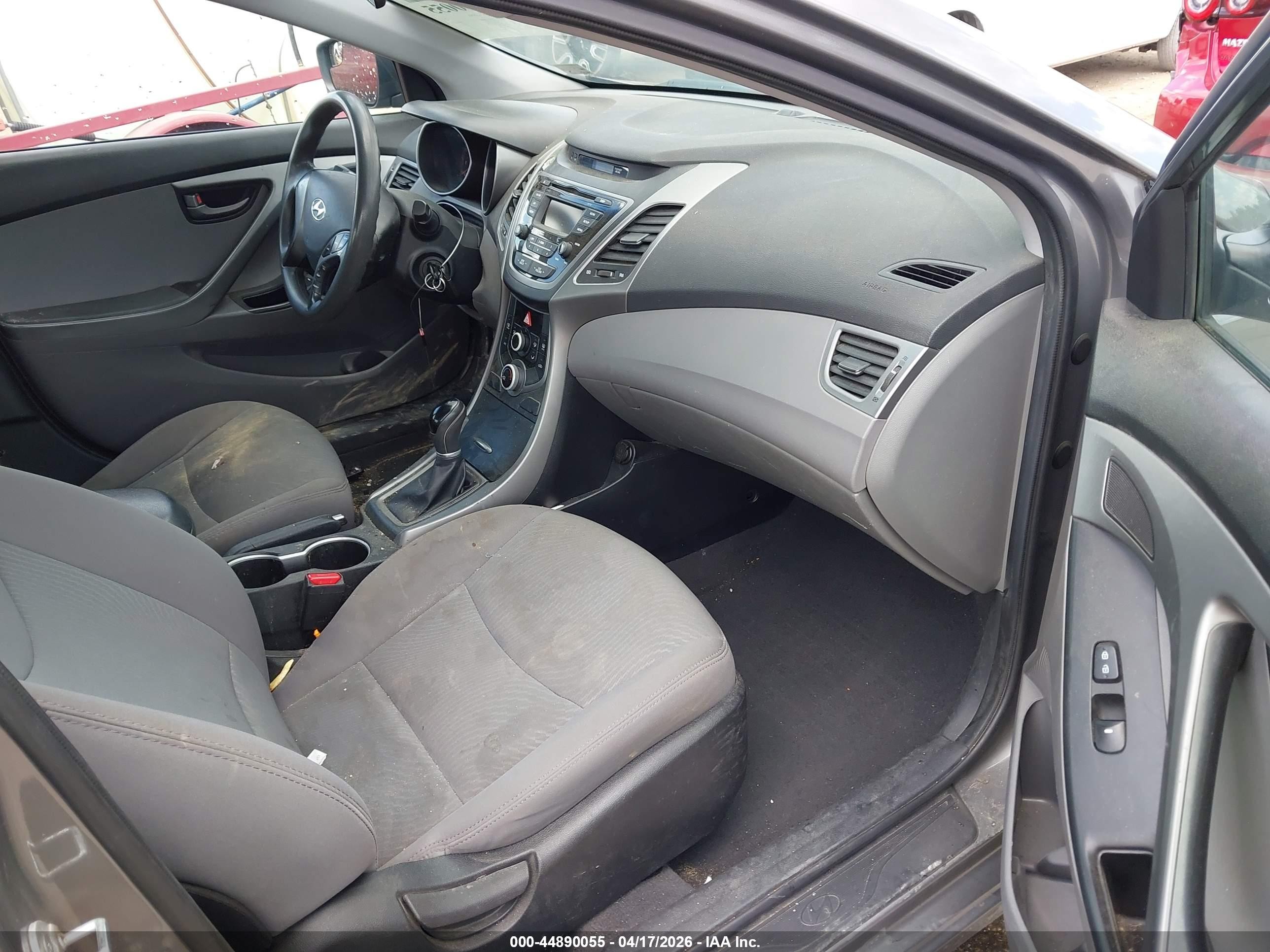 2014 Hyundai Elantra Se Gray vin: 5NPDH4AE7EH517480