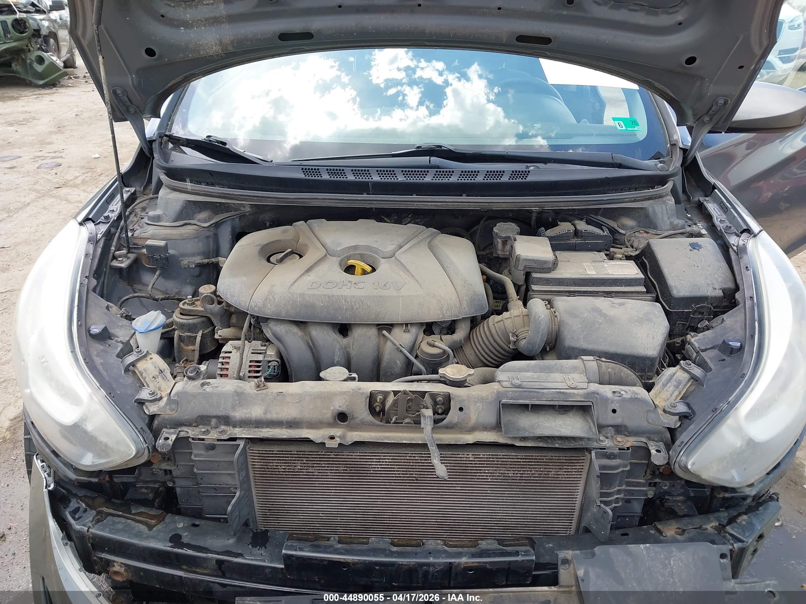 2014 Hyundai Elantra Se Gray vin: 5NPDH4AE7EH517480