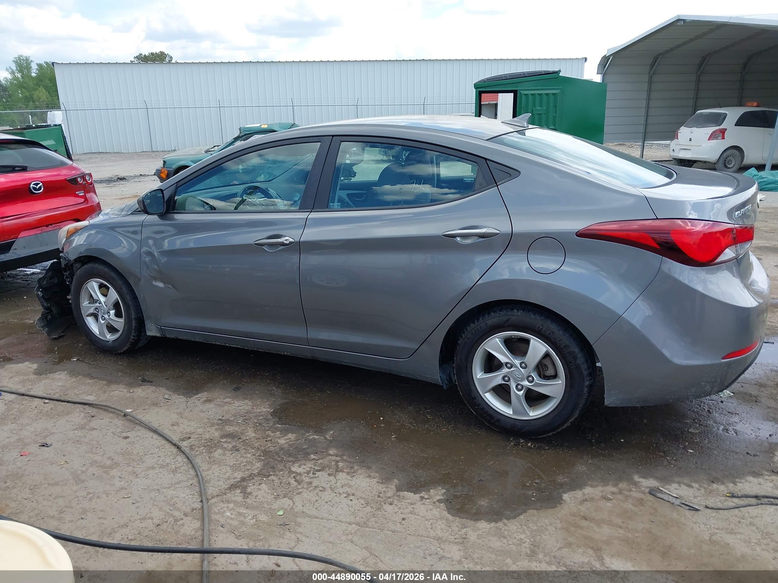 2014 Hyundai Elantra Se Gray vin: 5NPDH4AE7EH517480