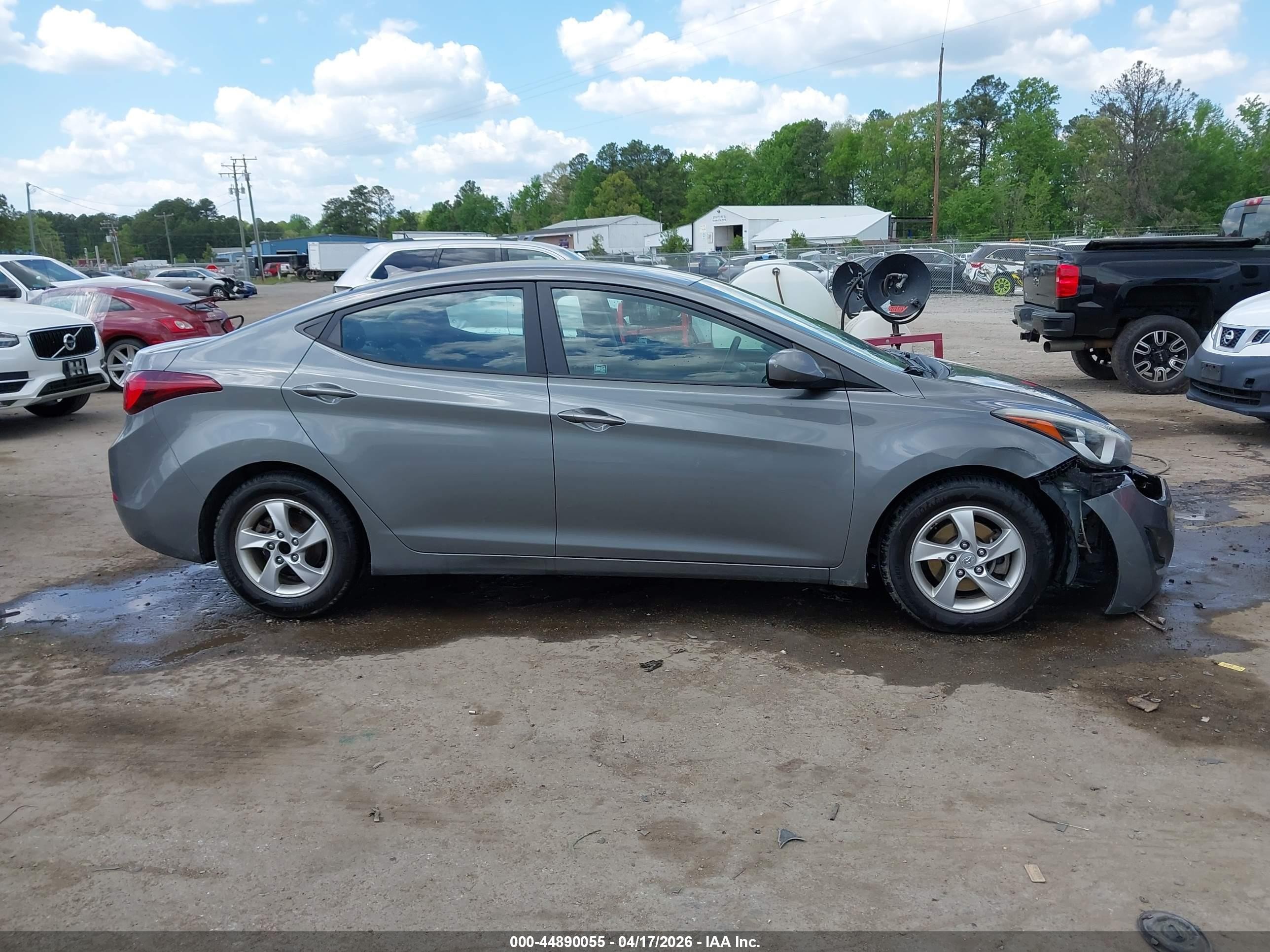 2014 Hyundai Elantra Se Gray vin: 5NPDH4AE7EH517480