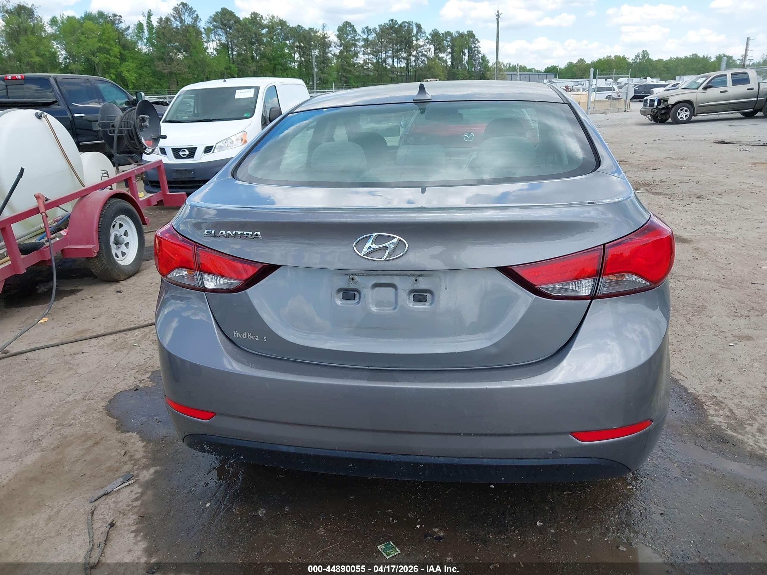 2014 Hyundai Elantra Se Gray vin: 5NPDH4AE7EH517480