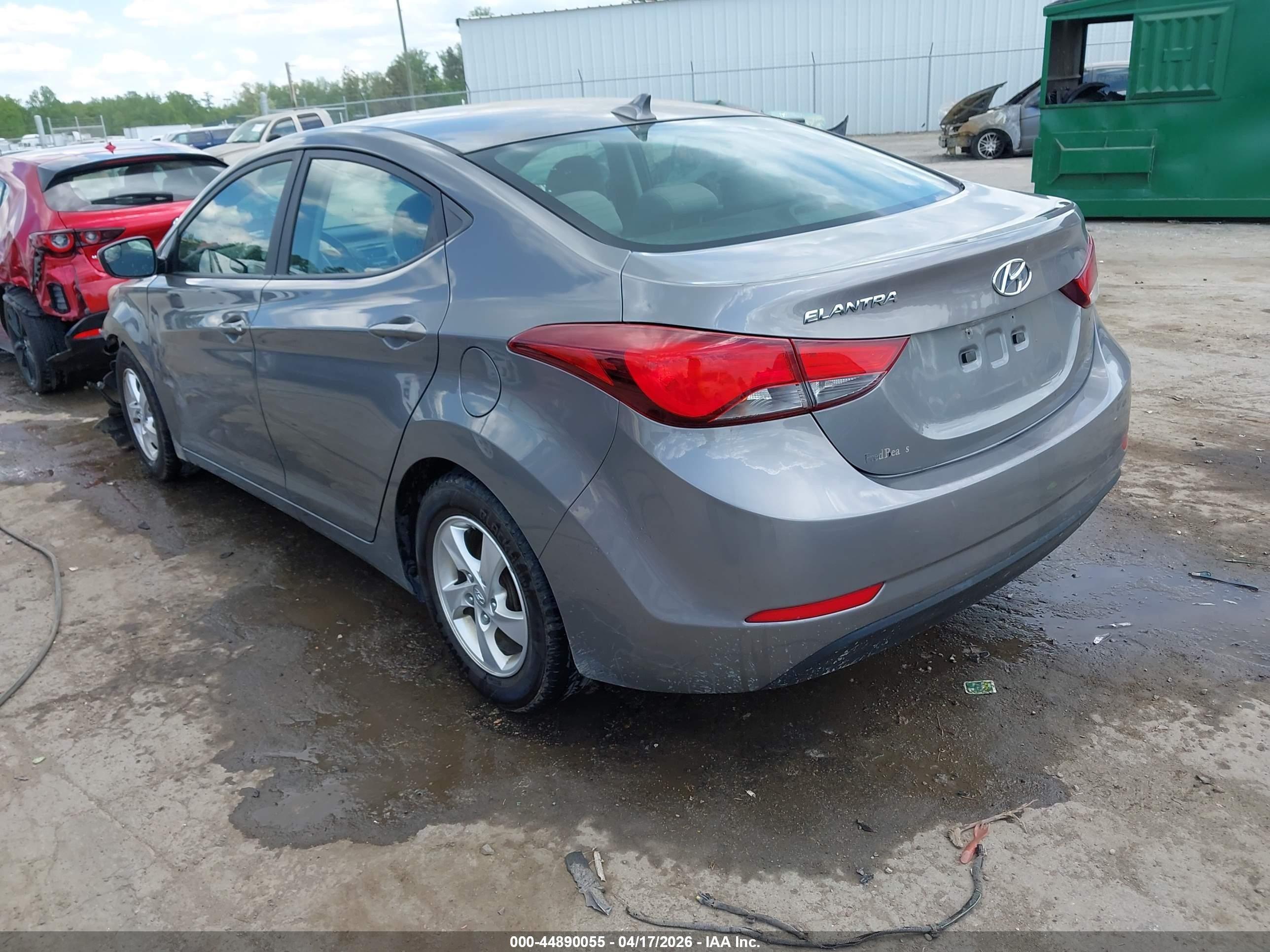 2014 Hyundai Elantra Se Gray vin: 5NPDH4AE7EH517480