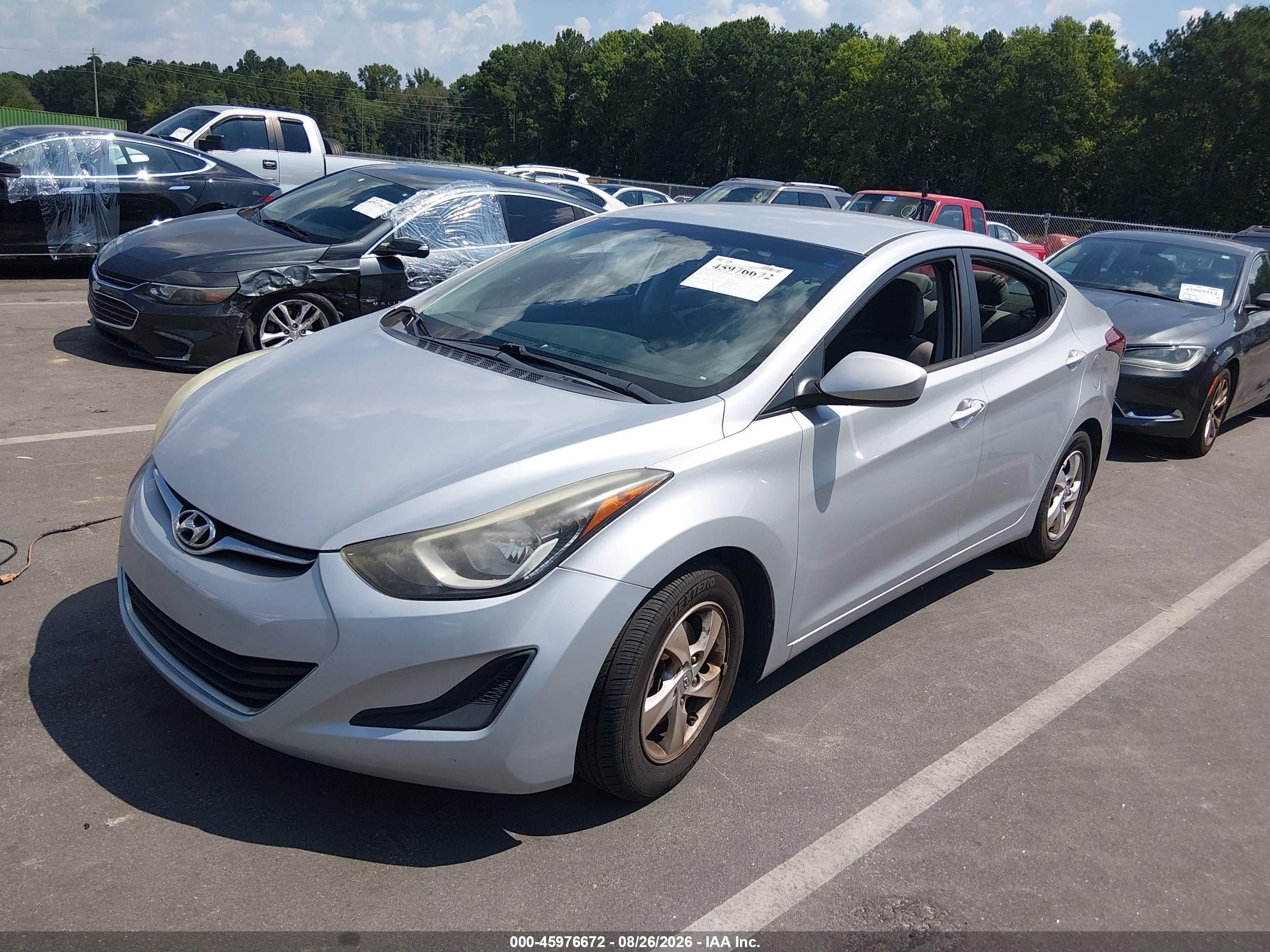 2014 Hyundai Elantra Se Silver vin: 5NPDH4AE7EH517916