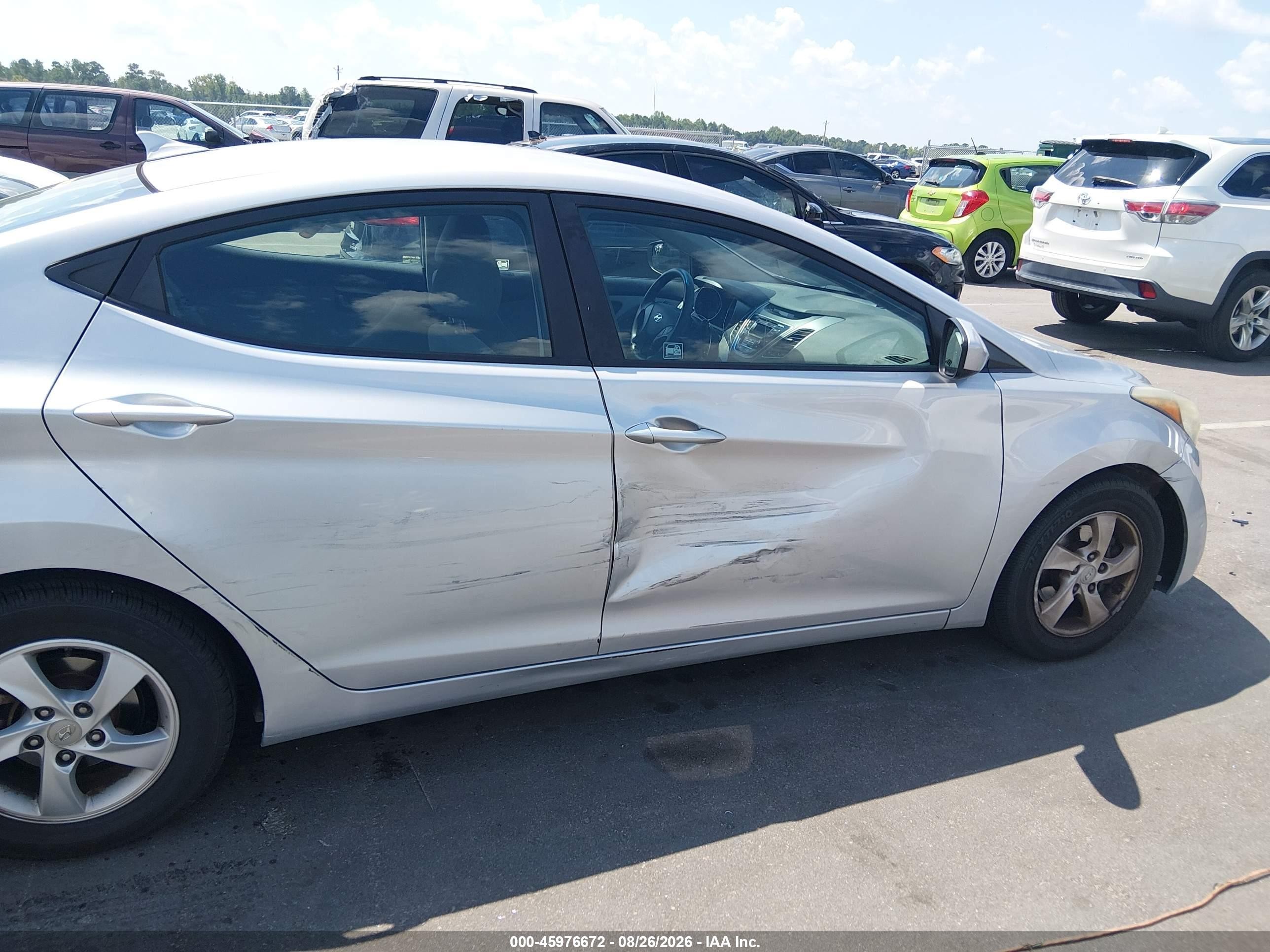 2014 Hyundai Elantra Se Silver vin: 5NPDH4AE7EH517916