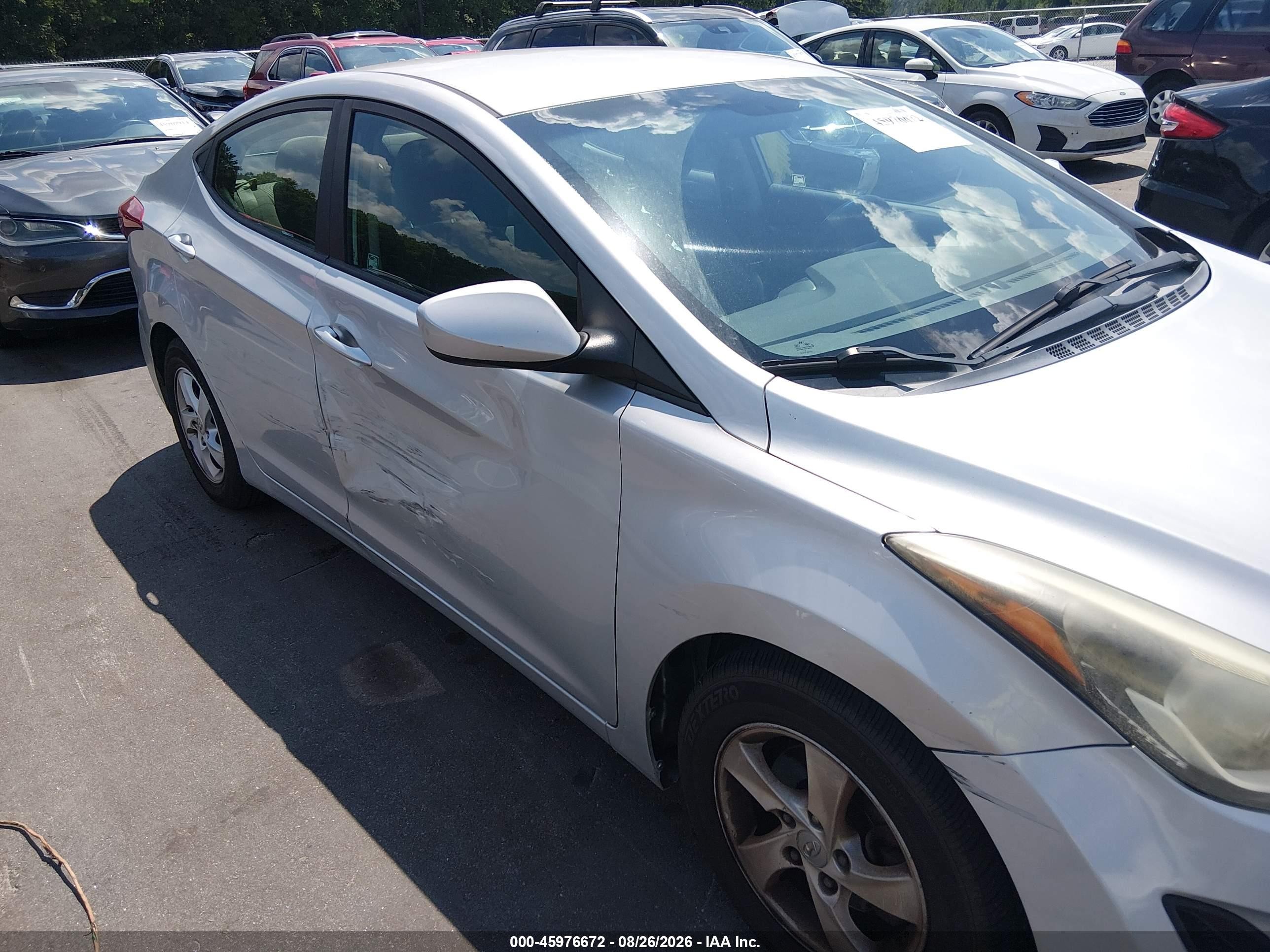 2014 Hyundai Elantra Se Silver vin: 5NPDH4AE7EH517916