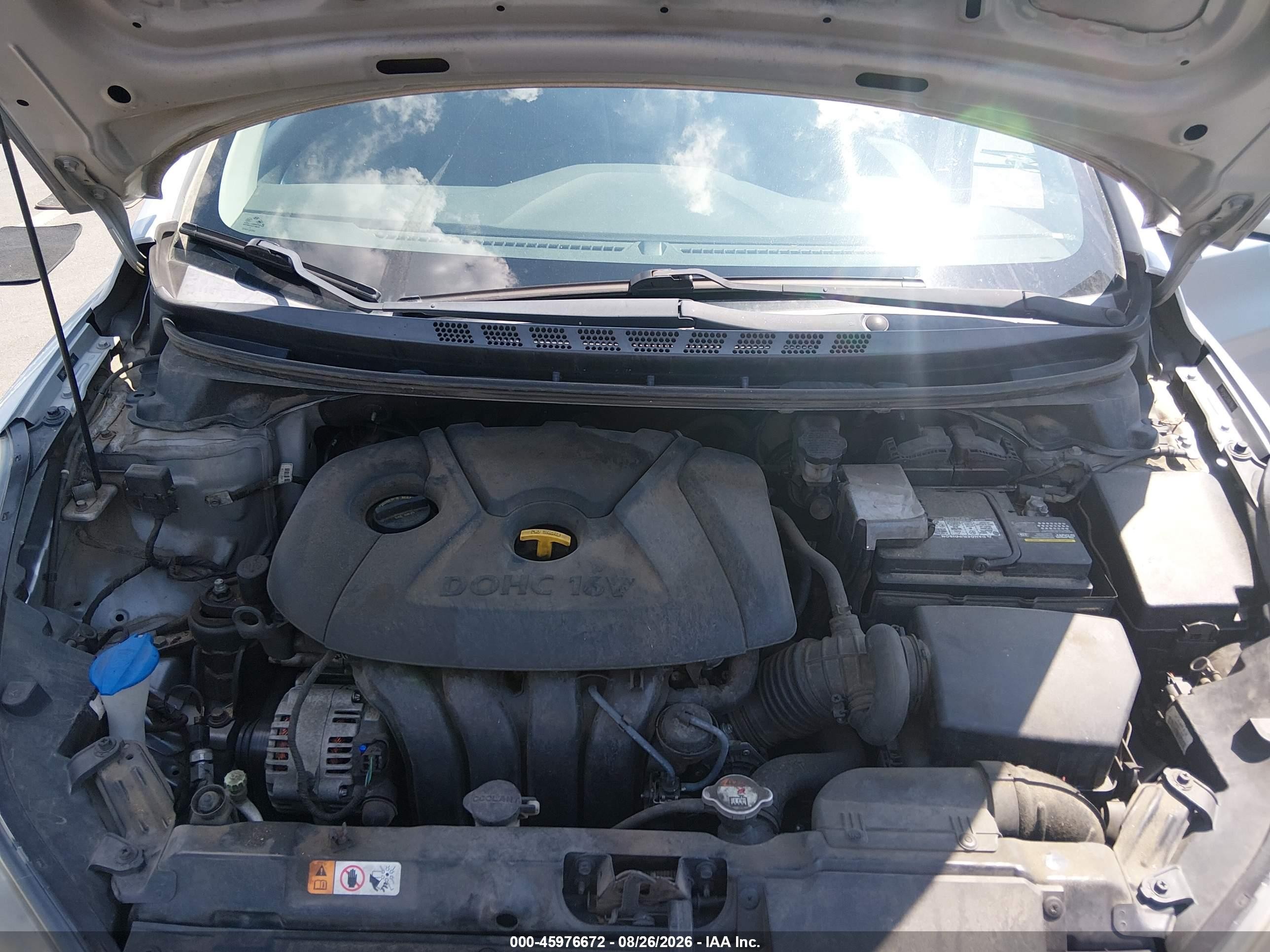 2014 Hyundai Elantra Se Silver vin: 5NPDH4AE7EH517916