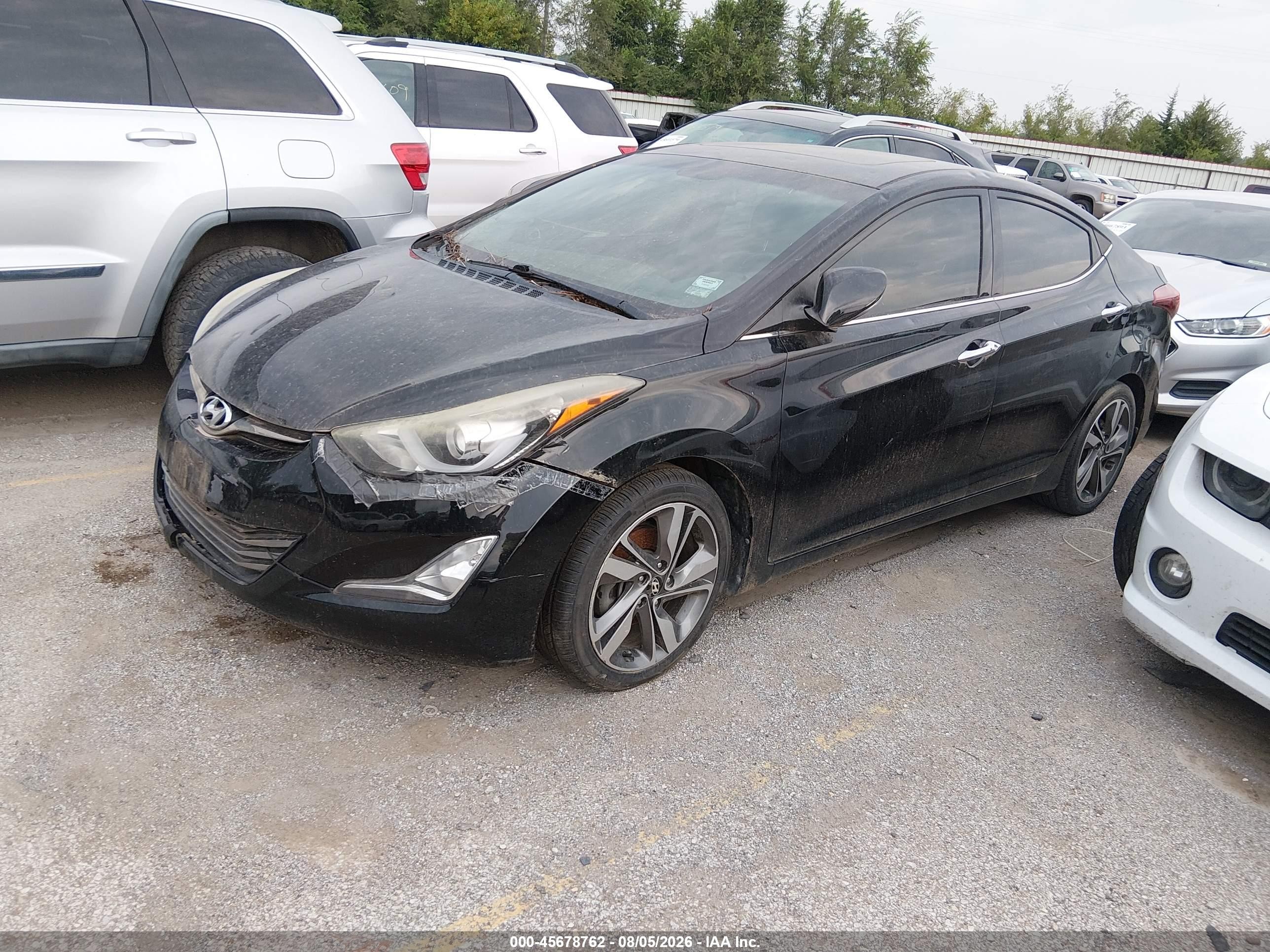 2014 Hyundai Elantra Limited Black vin: 5NPDH4AE7EH534165