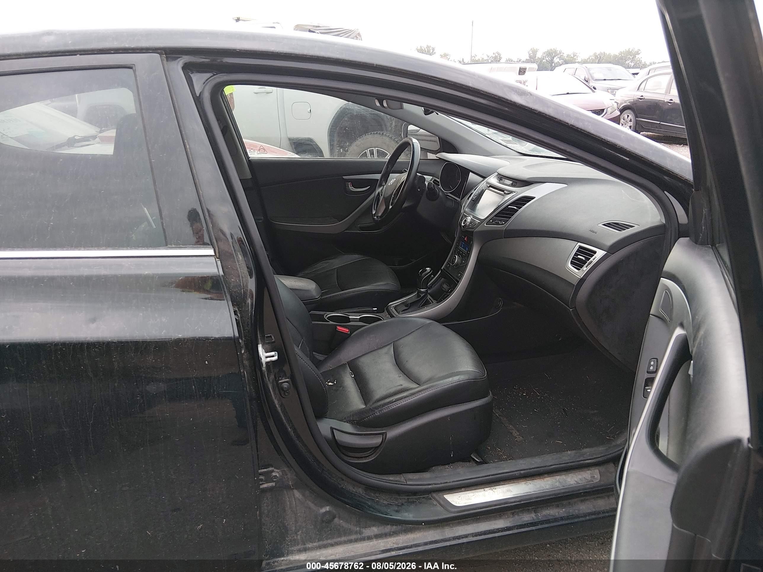 2014 Hyundai Elantra Limited Black vin: 5NPDH4AE7EH534165