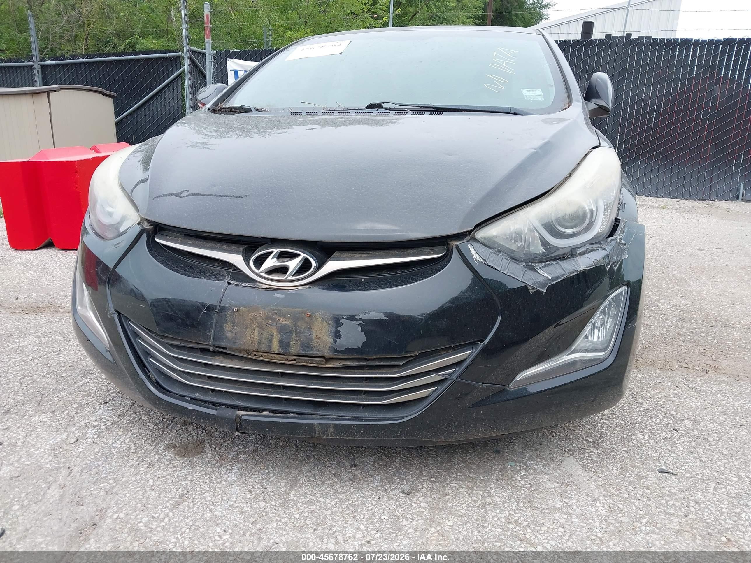 2014 Hyundai Elantra Limited Black vin: 5NPDH4AE7EH534165